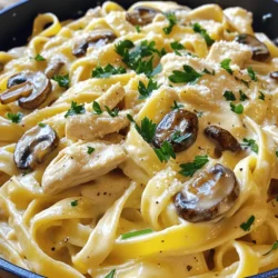 Creamy Chicken Mushroom Pasta Flavorful and Easy Dish