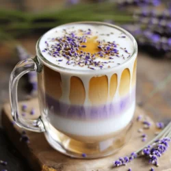 - 1 cup water - 2 tablespoons dried lavender flowers - 1 tablespoon honey (or to taste) I love using dried lavender flowers. They give the drink a lovely floral taste. When choosing honey, pick one that you enjoy. You can add more or less based on your sweet tooth. - 1 cup milk (or plant-based milk) - Additional milk frothing options For the milk, you can use regular milk or plant-based options like almond or oat milk. If you want a creamy latte, froth the milk before adding it. A good froth makes the drink feel fancy. - 1 bag of Earl Grey tea - 1 teaspoon vanilla extract - A pinch of sea salt Earl Grey tea adds a nice depth to the latte. The vanilla extract enhances the sweetness without adding sugar. A pinch of sea salt can make the flavors pop and balance the sweetness. For the full recipe, check out the Honey Lavender London Fog Latte section. It will guide you through the steps to make this drink at home. To start, boil 1 cup of water in a small saucepan. Once the water bubbles, remove it from heat. Add 2 tablespoons of dried lavender flowers. Cover the pan and let the flowers steep for 5 to 7 minutes. This helps to bring out their lovely flavor. After steeping, strain the lavender water through a fine mesh sieve into a cup or small bowl. Discard the used flowers. This step ensures you get all the essential oils and flavors from the lavender. Next, take the lavender-infused water and add 1 bag of Earl Grey tea. Let it steep for 3 to 5 minutes. If you like a stronger tea, go for the full 5 minutes. This tea adds a nice depth to the drink. The bergamot in the Earl Grey will blend beautifully with the lavender. Now it’s time to heat up the milk. Pour 1 cup of milk into a separate saucepan and warm it over medium heat. Be careful not to let it boil. If you want a creamy texture, froth the milk using a whisk or a milk frother. Once the milk is ready, remove the tea bag from your lavender tea. Stir in 1 tablespoon of honey, 1 teaspoon of vanilla extract, and a pinch of sea salt. Mix everything until it's well combined. Finally, pour the lavender tea mixture into your favorite mug, then gently top it with the warm milk. For a special touch, drizzle some extra honey on top and sprinkle a few dried lavender flowers for garnish. Enjoy your homemade Honey Lavender London Fog Latte! For the complete recipe with all the details, check out the Full Recipe. To make a great Honey Lavender London Fog Latte, frothing milk is key. Heat your milk on medium heat until warm. Use a whisk for a light froth or a frother for a creamy texture. Aim for a velvety foam, not bubbles. Sweetness is also important. Start with a tablespoon of honey. Taste and add more if you like it sweeter. The balance of flavors is vital. You want the lavender and tea to shine through. Presentation matters! Serve your latte in a clear glass mug. This shows off the beautiful colors. A sprig of fresh lavender on top adds elegance. For a fun twist, drizzle a bit of honey on top. You can also sprinkle dried lavender for a lovely touch. These small details make your drink look and feel special. Honey has real health benefits. It can soothe a sore throat and may help with allergies. It also adds natural sweetness without refined sugar. Lavender is more than pretty. It can calm your mind and help with sleep. Earl Grey tea adds a boost of antioxidants. Together, these ingredients make not just a tasty drink, but a healthy one too. For the complete process, check the Full Recipe to enjoy this delightful latte at home! {{image_2}} You can switch honey for other sweeteners. Agave syrup is a great choice. It has a mild taste and blends well. Maple syrup adds a rich flavor, too. If you want a sugar-free option, use stevia or monk fruit. These options keep your latte tasty without extra sugar. Getting creative with flavors can be fun. Try adding a bit of citrus zest, like lemon or orange. This brightens the drink and adds freshness. You can also mix in spices like cinnamon or nutmeg for warmth. If you want to change the tea, use chai or green tea. Each tea gives a new twist to your latte. For those avoiding dairy, there are many milk options. Almond milk gives a nutty flavor, while oat milk is creamy and smooth. Coconut milk brings a tropical touch and sweetness. Each milk type changes the taste and texture of your latte. Experiment to find your favorite! To store your leftover latte, pour it into a clean, airtight container. Keep it in the fridge for up to three days. When you want to enjoy it again, reheat gently on the stove or in the microwave. Stir well before drinking. This helps keep the flavors bright and fresh. Dried lavender lasts for about one year if stored in a cool, dark place. Honey can last indefinitely due to its natural preservatives. Brewed tea, however, is best used within one day. After brewing, it can lose its fresh taste quickly. You can freeze the latte, but it may change texture. To freeze, pour it into ice cube trays. Once frozen, transfer the cubes to a zip-top bag. When you want some, thaw the cubes in the fridge overnight. You can blend them into smoothies for a fun twist! To make a vegan version, swap regular milk for plant-based milk. Almond, oat, or coconut milk work well. For honey, use agave syrup or maple syrup to keep it vegan. Both options provide a sweet touch without using animal products. Yes, you can use fresh lavender. Use three tablespoons of fresh lavender flowers for this recipe. The fresh flowers will give a bright flavor. Just steep them in boiling water for the same time as the dried version. Strain them out before adding the tea bag. You can use spices to boost the flavor. A pinch of cinnamon or nutmeg adds warmth. A drop of almond extract can also enhance flavor without added sugar. You might try adding a splash of lemon juice for a refreshing twist. You can find dried lavender at health food stores or online. Look for culinary lavender to ensure it is safe to eat. Specialty grocery stores often carry Earl Grey tea. For honey, check local farmers' markets for a fresh option. This blog post covered how to make a Honey Lavender London Fog Latte. We discussed the main ingredients, from lavender to Earl Grey tea. I shared step-by-step instructions for brewing the perfect cup. Plus, I included tips for frothing milk and adjusting flavors. In conclusion, experimenting with variations can elevate your latte experience. Try using different milks or sweeteners. Each change adds fun and flavor. Enjoy this delightful drink, and remember, the process can be just as rewarding as the drink itself.