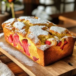 For this Strawberry Rhubarb Bread, you will need: - 1 cup fresh strawberries, hulled and diced - 1 cup rhubarb, diced - 1/2 cup unsalted butter, softened - 1 cup granulated sugar - 2 large eggs - 1 teaspoon vanilla extract - 1/2 cup Greek yogurt - 2 cups all-purpose flour - 1 teaspoon baking powder - 1/2 teaspoon baking soda - 1/4 teaspoon salt - 1/2 teaspoon cinnamon (optional) - 1/4 cup chopped walnuts or pecans (optional) You can add some fun twists to your bread: - 1/2 teaspoon almond extract for a nutty flavor - 1 tablespoon lemon zest for a fresh taste - 1/2 cup shredded coconut for texture - A handful of chocolate chips for a sweet touch If you need to make swaps, here are some ideas: - Replace all-purpose flour with gluten-free flour for a gluten-free option. - Use coconut oil instead of butter for a dairy-free choice. - Swap Greek yogurt with applesauce for a lower-fat option. - Use honey or maple syrup in place of granulated sugar for a natural sweetener. By using these ingredients and options, you can make a tasty and unique strawberry rhubarb bread that fits your needs. For the full recipe, check out the detailed steps. Start by preheating your oven to 350°F (175°C). This step is key for even baking. Next, grease and flour a 9x5-inch loaf pan. This will keep the bread from sticking. In a medium bowl, toss the diced strawberries and rhubarb with one tablespoon of sugar. Set this mixture aside for later. It draws out moisture and boosts flavor. In a large bowl, cream together the softened butter and the remaining sugar. Use an electric mixer for this. Mix until the mixture is light and fluffy. Now, beat in the eggs one at a time. After that, add the vanilla extract and Greek yogurt, mixing until everything is combined. In another bowl, whisk together the flour, baking powder, baking soda, salt, and cinnamon if you want to use it. Gradually add the dry mix to the wet mix. Stir until just combined. Be careful not to over-mix, or the bread may end up dense. Now, gently fold in the strawberries and rhubarb. If you’re using nuts, fold those in too. Finally, pour the batter into your prepared loaf pan and smooth the top. For the full recipe, you can refer to the section above. To get the best texture in your strawberry rhubarb bread, follow these steps: - Use fresh fruit: Fresh strawberries and rhubarb add great flavor and moisture. - Cream the butter and sugar well: This helps to create a light and fluffy mix. - Do not over-mix: Mix just until combined to keep the bread soft and tender. - Check doneness: Insert a toothpick into the center. If it comes out clean, it’s done. Here are some common mistakes to watch out for: - Skipping the fruit prep: Tossing strawberries and rhubarb with sugar is key. It brings out their flavors. - Ignoring oven temperature: Always preheat your oven before baking. This ensures even cooking. - Using old ingredients: Check your baking powder and baking soda. Freshness matters for rising. - Not letting it cool: Give the bread time to cool in the pan. This helps it set properly. You can add extra flavors to your bread with these optional ingredients: - Cinnamon: A half teaspoon adds warmth and spice to the mix. - Nuts: Chopped walnuts or pecans add crunch and depth. - Zest: Adding lemon or orange zest brightens the flavors. - Oats: Mixing in oats gives texture and heartiness. These tips will help you create a delightful strawberry rhubarb bread. For the complete recipe, check out the Full Recipe section! {{image_2}} You can enjoy this bread without gluten. Substitute all-purpose flour with a gluten-free blend. Make sure the blend has a binding agent, like xanthan gum. This will help the bread hold its shape. Follow the same instructions as in the Full Recipe. The taste remains bright and delicious. Want to spice things up? Add cinnamon or nutmeg for warmth. You can also try ginger for a zesty twist. Mix these spices into the dry ingredients. This simple change can elevate your bread to a new level. Each bite will be full of flavor and surprise. Feel free to mix in other fruits! Blueberries, peaches, or apples work great. Just chop them into small pieces like the strawberries and rhubarb. Each fruit brings its unique taste and texture. Experimenting can lead to new favorite combinations. Don't be afraid to get creative! To keep your Strawberry Rhubarb Bread fresh, wrap it tightly in plastic wrap. This method prevents air from drying it out. You can also place it in an airtight container. Store it at room temperature for up to three days. If you want to keep it longer, consider freezing it. To freeze your bread, slice it first. This way, you can take out just what you need later. Wrap each slice in plastic wrap. Then, place the wrapped slices in a freezer-safe bag. This method helps to keep the bread fresh for up to three months. Just label the bag with the date for easy reference. When you're ready to enjoy your bread, reheating is easy. Simply take a slice and warm it in the microwave for about 10-15 seconds. You can also toast it for a crispy texture. If you prefer, heat the whole loaf in an oven at 350°F (175°C) for about 10-15 minutes. Enjoy it warm to experience the delightful flavors once again. For more details, check the Full Recipe. Yes, you can use frozen strawberries or rhubarb. Just make sure to thaw them first. Drain any excess liquid before adding them to your batter. This way, the bread won’t become too soggy. Fresh fruit gives the best flavor, but frozen works well in a pinch. This recipe stands out for its balance of flavors. The sweet strawberries blend perfectly with the tartness of rhubarb. The addition of Greek yogurt keeps the bread moist and adds a slight tang. This combination gives you a unique taste you won’t find in most recipes. You can easily adjust the sweetness of your bread. If you prefer it sweeter, add more sugar, like an extra 1/4 cup. If you want it less sweet, reduce the sugar. Remember, the fruit adds natural sweetness too, so taste as you go! Serve this bread warm or at room temperature. You can slice it and dust it with powdered sugar for a nice look. Pair it with a dollop of whipped cream for a treat. Enjoy it as breakfast or a snack with a cup of tea or coffee. Check out the Full Recipe for more ideas! This blog post covered how to make delicious Strawberry Rhubarb Bread. We discussed the main ingredients and some fun variations. You learned helpful tips for baking and storing your bread. Don't forget to try different fruits and spices for your recipes. Enjoy making this easy dish! It’s perfect for any gathering or a cozy night in. Now, go bake and share your tasty creations!