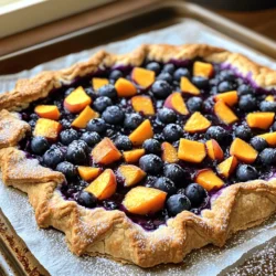 - 1 cup fresh blueberries - 2 ripe peaches, diced - 1/4 cup granulated sugar - 1 tablespoon lemon juice - 1 teaspoon vanilla extract - A pinch of salt - 1 tablespoon cornstarch - 1 pre-made pie crust (or homemade) - 1 egg, beaten (for egg wash) - 1 tablespoon butter, cut into small pieces - Optional: powdered sugar for dusting To create the best Blueberry Peach Crostata, start with fresh fruit. Fresh blueberries burst with flavor, while ripe peaches add sweetness. This mix gives your crostata a lovely taste and texture. For sweeteners, granulated sugar balances the tartness of the fruit. Lemon juice adds brightness. Vanilla extract gives a warm flavor. Don’t forget the pinch of salt, as it enhances all the flavors. You need cornstarch to help thicken the juicy filling. It keeps the crostata from being too runny. A pre-made pie crust saves time, but making your own can add a rustic touch. The beaten egg washes the crust, giving it a golden color. Lastly, small pieces of butter melt into the fruit, adding richness. Check out the Full Recipe for more details on how to mix and prepare these ingredients. - Preheat the oven to 375°F (190°C). - Line a baking sheet with parchment paper. - Mix 1 cup blueberries, 2 diced peaches, 1/4 cup sugar, 1 tablespoon lemon juice, 1 tablespoon cornstarch, 1 teaspoon vanilla, and a pinch of salt in a bowl. - Let this mixture sit for about 10 minutes. This helps the flavors blend well. - Roll out your pie crust on a lightly floured surface. Aim for a round shape about 12 inches across. - Transfer the rolled crust to the baking sheet you prepared. - Spoon the blueberry and peach filling into the center. Leave about 2 inches around the edges. - Fold the edges of the dough over the filling, creating pleats. Make sure the filling is slightly visible in the center. - Brush the folded edges with the beaten egg for a golden finish. - Dot the filling with small pieces of butter for extra flavor. - Place your crostata in the preheated oven. Bake for 30-35 minutes. The crust should be golden brown and the filling bubbly. - Once baked, take it out and let it cool for about 10 minutes. - If you like, dust the top with powdered sugar for a sweet touch. You can find the Full Recipe for more details and tips! To make a great crust, keep your dough cold. Use very cold butter and water. This helps the dough stay flaky. Avoid overworking the dough. Mix just until it comes together. For a soggy bottom, use cornstarch in the filling. It helps absorb moisture. Also, bake the crostata on a preheated baking sheet. This gives the bottom a good start. To add more depth, try spices like cinnamon or nutmeg. A touch of fresh ginger can also brighten the fruit. Balance sweetness with a bit of lemon juice. This will enhance the natural flavors of the blueberries and peaches. For a beautiful layout, cut the crostata into wedges. Serve it on a colorful plate. You can also dust it with powdered sugar for a nice touch. Pair it with vanilla ice cream or whipped cream for a creamy contrast. This adds a special flair to your dessert. {{image_2}} You can mix up your crostata by using different fruits. While blueberries and peaches work well together, other fruits also shine in this dish. Try raspberries, strawberries, or plums for a tasty twist. You can even use apples or pears during the fall. Seasonal fruits add unique flavors. In summer, use fresh cherries or blackberries. In autumn, switch to figs or cranberries. Each fruit brings its own taste. This allows you to enjoy a new crostata every time you make it. If you need a gluten-free option, you can use almond flour or a gluten-free pie crust. Many stores sell ready-made gluten-free crusts. You can also make your own using gluten-free flour blends. For those who want lower sugar, try using honey or maple syrup. You can also reduce the sugar in the recipe. This way, the fruit's natural sweetness shines through. Adding herbs can elevate your crostata. Fresh basil or mint gives a refreshing taste. Just chop the herbs finely and mix them with the fruit. You can also add citrus zest for a bright flavor. Lemon or orange zest works well in this recipe. A few drops of vanilla or almond extract can deepen the taste, too. Experiment with these variations to make your crostata even more delightful! Check the Full Recipe for more details on how to create this delicious dessert. After enjoying your Blueberry Peach Crostata, store leftovers in the fridge. Place slices in an airtight container. This keeps them fresh and moist. The crostata lasts up to three days in the fridge. To freeze the crostata, wrap it tightly in plastic wrap. Then, place it in a freezer-safe bag. This way, it stays good for up to two months. When you want to enjoy it again, thaw in the fridge overnight. Reheat in the oven at 350°F (175°C) for about 15-20 minutes. This brings back its crispy crust and warm filling. A chilled crostata tastes different than a warm one. Cold crostata has a firmer texture, while warm crostata is soft and gooey. I love serving it warm with a scoop of ice cream. It makes each bite even more special! For a great experience, serve it right after reheating. A crostata is an Italian dessert. It features a rustic, open-faced pie. The crust holds sweet fruit filling. It is simple to make and looks lovely. You can use many fruits, but blueberry and peach are amazing together. Yes, you can use frozen fruit. Just make sure to thaw it first. Drain any excess juice before mixing with other ingredients. This keeps the filling from getting too runny. Frozen fruit can still taste great in a crostata! Look for a golden brown crust. The filling should bubble slightly in the center. If the edges are crispy and the fruit looks soft, it’s done. Trust your eyes and nose; it should smell wonderful! You can prepare the filling a day early. Store it in the fridge to keep it fresh. You can also roll out the crust and store it in the fridge. Bake the crostata just before serving for the best taste. Find the Full Recipe above to guide you! The crostata combines fresh blueberries and peaches for a delicious treat. We covered key ingredients, easy steps, and helpful tips. Remember, you can customize your crostata with different fruits or flavors to match your taste. Store it well to enjoy leftovers later. Whether warm or cold, each bite offers a delightful experience. I hope you feel confident making this simple yet tasty dessert. Enjoy your kitchen adventure!