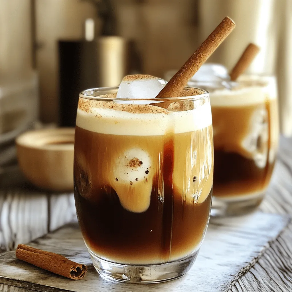 To make this tasty drink, you need some special ingredients. Here’s what you will need: - 1 cup coarsely ground coffee (cold brew blend) - 4 cups cold water - 1 tablespoon cinnamon - 3 tablespoons maple syrup - Nitro coffee infuser or whipped cream dispenser - Ice cubes - Cinnamon sticks (for garnish) These key ingredients create a rich and smooth flavor. The cold brew coffee gives you a strong base. The cinnamon adds a warm spice. The maple syrup brings a sweet touch that pairs well with coffee. You can make your drink even better by adding some optional ingredients. Here are a few ideas: - Vanilla extract - Nutmeg - Whipped cream These extras can change the taste to fit your mood. For a sweeter drink, add more maple syrup. If you like a spicier kick, try more cinnamon. To make your Cinnamon Maple Nitro Cold Brew, you will need some tools. Here’s a list: - Large bowl or pitcher for steeping - Fine mesh sieve or cold brew coffee maker for straining - Whisk for mixing the cinnamon and maple syrup - Nitro coffee infuser or whipped cream dispenser for adding nitrogen - Glasses for serving Having the right tools makes the process easier. They help you create a smooth and creamy coffee treat. With these ingredients and tools, you are ready to make a delicious drink using the Full Recipe. Start by mixing coffee and water. In a large bowl or pitcher, add 1 cup of coarsely ground coffee. Pour in 4 cups of cold water. Stir gently to mix. Cover the bowl or pitcher well. Place it in the fridge and let it steep for 12 to 24 hours. The longer you steep, the stronger the flavor. After steeping, strain the coffee using a fine mesh sieve. You will get smooth, concentrated cold brew. In a separate bowl, take 1 tablespoon of cinnamon. Add 3 tablespoons of maple syrup. Whisk the mixture until it is smooth. This adds a sweet, warm flavor to the cold brew. Once combined, pour the cinnamon-maple mix into the cold brew. Stir well to blend the flavors evenly. You want every sip to taste great! Now comes the fun part: infusing with nitrogen! Transfer your cinnamon-infused cold brew into a nitro coffee infuser or whipped cream dispenser. Follow the instructions that come with your device. This step gives your coffee a creamy, foamy texture. Fill glasses with ice cubes. Pour the nitro cold brew over the ice. It should look and feel rich and smooth. Finally, add a cinnamon stick for garnish. This adds a lovely aroma and flavor. Enjoy your Cinnamon Maple Nitro Cold Brew! To get the best flavor, brew your coffee for the right time. I suggest steeping your cold brew for 12 to 24 hours. The longer you steep, the stronger it gets. Start with 12 hours if you like a lighter taste. Go for 24 hours for a bold flavor. Experiment to find what you like best! Your drink should look as good as it tastes. Serve it in clear glasses to show off the creamy texture. Add ice cubes for a refreshing touch. Top it with a sprinkle of cinnamon for a nice look. A cinnamon stick as a garnish adds aroma and flair, making it perfect for sharing. Don't rush your cold brew. If you steep it for too little time, it won't taste right. Also, don't forget to strain well. Leaving coffee grounds will ruin the smoothness. Lastly, be careful with the nitro infusion. Too much nitrogen can cause it to overflow. Follow the instructions closely to avoid this mess. By keeping these tips in mind, you will create a delightful, tasty coffee treat that impresses every time! For more details, check the Full Recipe. {{image_2}} You can make your nitro cold brew even creamier with dairy alternatives. Almond milk adds a nutty taste. Oat milk creates a thick, smooth texture. Coconut milk gives a tropical twist. Use any of these options to match your taste. Each choice adds a unique flavor while keeping it creamy. Want to change the taste? Try adding vanilla, nutmeg, or chocolate. A dash of vanilla extract makes it sweeter and richer. Nutmeg adds warmth and spice, perfect for chilly days. Add cocoa powder for a chocolatey kick. Each option brings a new twist to your drink. Feel free to mix and match! On hot days, enjoy an iced version of this drink. Just follow the same steps, but pour it over more ice. This keeps the drink cool and refreshing. You can also blend it for a slushy texture. An iced cinnamon maple nitro cold brew is a treat that cools you down. To store leftover nitro cold brew, pour it into an airtight container. A glass jar works well. Seal it tightly to keep air out. Store it in the fridge. Use it within a couple of days for the best taste. Nitro cold brew stays fresh for about 3 days in the fridge. After this time, the flavors may fade. Avoid leaving it at room temperature. This helps keep it safe and tasty. If you notice any off smells, it’s best to toss it. You can reuse some ingredients from this recipe. For example, you can use leftover cinnamon and maple syrup in oatmeal or pancakes. If you have extra coffee grounds, try composting them. They make great fertilizer for plants! For the full recipe, check the section above. Nitro cold brew is cold coffee infused with nitrogen. This process makes the coffee creamy and smooth. It also gives it a frothy texture. You should serve it cold over ice. The taste is bold, yet soft on the palate. Nitro cold brew has a rich flavor from the cold brew method. The added nitrogen enhances the coffee experience, making it a special treat. You can still enjoy nitro cold brew without an infuser. Use a French press instead. First, follow the steps in the Full Recipe to make cold brew. After steeping, pour the cold brew into your French press. Next, press down the plunger quickly to create some foam. This mimics the nitro effect. Pour it over ice and enjoy your creamy coffee! Cinnamon and maple syrup add health perks to your nitro cold brew. Cinnamon can help lower blood sugar and reduce inflammation. It also has antioxidants that fight free radicals. Maple syrup is a natural sweetener with minerals, like zinc and manganese. It’s less processed than white sugar, making it a better choice. Enjoy this tasty drink knowing it has some health boosts! This blog post covered how to make Cinnamon Maple Nitro Cold Brew. You learned about key ingredients, tools, and safe storage. We walked through each step, from preparing the cold brew to infusing it with nitro. I shared tips to perfect your brew and avoid common mistakes. Finally, you have options to customize your drink easily. Enjoy making this tasty coffee at home! With practice, you'll create the perfect brew that suits your taste.