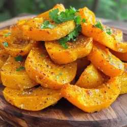 To make crispy roasted squash, you will need: - 1 medium butternut squash, peeled and diced - 2 tablespoons olive oil - 1 teaspoon smoked paprika - 1 teaspoon garlic powder - 1/2 teaspoon ground cumin - Salt and pepper to taste - 1/4 teaspoon cayenne pepper (optional for a kick) - Fresh parsley, chopped (for garnish) These ingredients work together to create a tasty dish. The squash brings sweetness and creaminess. Olive oil helps it crisp up nicely. The spices add warmth and depth. You can try a few optional ingredients to boost flavor. Consider adding: - A squeeze of lemon juice for brightness - Maple syrup for a sweet touch - Fresh herbs like thyme or rosemary for earthiness These extras can make your dish unique. Feel free to mix and match based on your taste. Here’s a quick look at the nutrition of the main ingredients: - Butternut squash is low in calories and high in vitamins. - Olive oil contains healthy fats and antioxidants. - Spices like paprika and cumin offer various health benefits. This dish is not only delicious but also nutritious. It's a great way to enjoy veggies while keeping meals fun. You can find the full recipe for crispy roasted squash in the provided link. To start, you need to prep the squash. Grab a medium butternut squash. Peel it first, then dice it into small cubes. This will help it roast evenly. Next, take a large bowl. Add the diced squash to the bowl. Pour in 2 tablespoons of olive oil. Then, add 1 teaspoon of smoked paprika. Next, toss in 1 teaspoon of garlic powder and 1/2 teaspoon of ground cumin. Don’t forget to add salt and pepper to taste. If you like some heat, add 1/4 teaspoon of cayenne pepper. Toss everything until the squash is well coated. For the best crispiness, spread the seasoned squash onto a baking sheet. Make sure to lay it in a single layer. This allows hot air to flow around each piece. Avoid overcrowding the pan. It will cause the squash to steam rather than roast. Flipping the squash halfway through cooking is key. This will help all sides get that golden, crispy look. Set your oven to 425°F (220°C) to get it hot. Place the baking sheet in the oven. Roast the squash for about 25 to 30 minutes. Keep an eye on it as it cooks. When it turns golden brown and crispy on the edges, it’s ready. Once it’s done, take it out and let it cool for a couple of minutes. For a nice touch, add freshly chopped parsley on top before serving. For the full recipe, check out the detailed cooking instructions. Picking the right squash makes all the difference. Look for butternut squash that is firm and heavy. The skin should be smooth and free from soft spots. A good squash will have a dull, beige color. If you find one with a green tint, it is not ripe yet. Seasoning can boost the taste of your squash. Use olive oil to help the spices stick. I love adding smoked paprika for a warm, smoky flavor. Garlic powder brings depth, while cumin adds a nice earthiness. For a bit of heat, sprinkle in some cayenne pepper. Don't forget to salt well; it brings out the natural sweetness of the squash. Many people make mistakes when roasting squash. One common error is not cutting the squash evenly. Make sure the pieces are similar in size for even cooking. Another mistake is overcrowding the baking sheet. If too many pieces are close together, they will steam instead of roast. Always spread them out in a single layer for the best crispiness. {{image_2}} You can use different types of squash for this recipe. Acorn squash works well and adds a sweet flavor. Delicata squash is another great choice. It’s easy to slice and has a creamy taste. If you want something unique, try kabocha squash. It has a rich, buttery texture. While smoked paprika is tasty, you can mix things up. Try using Italian herbs like oregano and thyme. For a spicy kick, add chili powder or cayenne. If you love sweetness, sprinkle a bit of cinnamon or nutmeg. These extra flavors can change the whole dish. Crispy roasted squash is versatile for any meal. Serve it as a side dish with meats like chicken or pork. It’s also great on a salad for lunch. For a cozy dinner, pair it with soup. You can even serve it as a snack with your favorite dip. Explore the [Full Recipe] for more ideas. To keep your crispy roasted squash fresh, let it cool first. Then, place it in an airtight container. This helps retain its crispiness. Store it in the fridge for up to three days. If you want to keep it longer, freezing is a great option. When reheating, aim for that crispy texture. Preheat your oven to 375°F (190°C). Spread the squash on a baking sheet in a single layer. Heat for about 10-15 minutes. This will help it regain some of its original crunch. Avoid using the microwave, as it can make the squash soft. To freeze your squash, first, cool it completely. Spread the pieces on a baking sheet and freeze for an hour. Once frozen, transfer the pieces to a freezer bag. Squeeze out the air and seal tightly. This way, you can enjoy your crispy roasted squash for up to three months. When you’re ready to eat, just reheat as mentioned above. Roasted squash is packed with vitamins and minerals. It is high in fiber, which aids digestion. Squash also contains antioxidants that help fight cell damage. Eating roasted squash can improve your vision due to its vitamin A content. It’s low in calories, making it a great choice for healthy meals. To make your squash crispier, start by cutting it into smaller cubes. This increases the surface area for roasting. Use a hot oven, around 425°F (220°C). Ensure the squash pieces are in a single layer on the baking sheet. Adding a bit more olive oil can also help achieve that golden crunch. Flip the squash halfway through cooking for even crispiness. Yes, you can use other types of squash. Acorn squash and spaghetti squash work well. Each type has its unique flavor and texture. Just remember to adjust the cooking time based on the size of the pieces you cut. Crispy roasted squash can last about 3 to 5 days in the fridge. Store it in an airtight container for best results. To keep it crispy, try to avoid sealing it while it’s still warm. Crispy roasted squash pairs well with many dishes. You can serve it alongside grilled chicken or fish for a balanced meal. It also works great in salads or as a topping for grain bowls. For a cozy dish, serve it with warm quinoa or brown rice. Explore the Full Recipe for more inspiration! This blog covered everything about making crispy roasted squash. We explored the ingredients, cooking steps, and tips for great flavor. You learned about different squash types and how to store leftovers. Remember, choosing the right squash and seasoning can make a big difference. Enjoy your cooking journey and experiment with serving suggestions. Crispy roasted squash can be a tasty treat on any table!