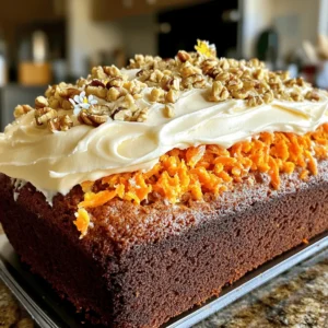 Carrot Cake Loaf with Cream Cheese Frosting Delight