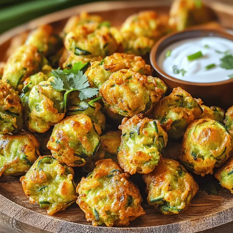 Here’s what you will need to make crispy okra fritters. Each ingredient plays a key role in the flavor and texture. - 1 pound fresh okra, chopped into small pieces - 1 cup chickpea flour (besan) - 1/2 cup cornmeal - 1 teaspoon cumin powder - 1 teaspoon coriander powder - 1/2 teaspoon turmeric powder - 1 teaspoon red chili powder - Salt to taste - 1/4 cup fresh cilantro, chopped - 1/4 cup green onions, finely sliced - Water, as needed - Vegetable oil, for frying Each ingredient adds a unique flavor. The chickpea flour gives a nutty taste. Cornmeal adds a pleasant crunch. Spices like cumin and coriander bring warmth. Don't skip the fresh herbs! They brighten the dish. Adjust the red chili powder to your spice level. I recommend using fresh okra for the best texture. Make sure it’s firm and vibrant. This recipe is easy to follow. You can find the full recipe later for detailed steps. Gather your ingredients, and let’s make something tasty! - Wash and chop okra. - Pat dry to eliminate moisture. Start by washing the okra under cold water. This step removes dirt and ensures freshness. Next, chop the okra into small pieces. Smaller pieces cook evenly and become crispier. After chopping, pat the okra dry with a clean towel. Removing moisture is key. Too much water can lead to soggy fritters. - Combine dry ingredients. - Add chopped okra and vegetables. In a large bowl, mix chickpea flour, cornmeal, cumin, coriander, turmeric, red chili powder, and salt. These spices give the fritters their flavor. Once mixed, add the chopped okra, cilantro, and green onions. Toss everything gently to coat the okra with the flour mixture. This helps every bite be full of flavor. - Gradually add water for desired consistency. - Ensure batter sticks to okra. Now, it’s time to create the batter. Slowly add water to the mix, stirring as you go. You want a thick batter that sticks to the okra. Be careful not to add too much water. The batter should be pourable yet thick enough to cling to the veggies. - Heat vegetable oil. - Fry until golden brown. In a deep frying pan, heat vegetable oil over medium heat. You need enough oil to cover the fritters halfway. To check if the oil is ready, drop in a small amount of batter. If it sizzles, you’re good to go! Carefully drop spoonfuls of the batter-coated okra into the hot oil. Fry them for 3 to 4 minutes or until they turn golden brown and crispy. - Drain excess oil. - Serve hot with dipping sauce. Once the fritters are golden brown, use a slotted spoon to remove them. Place them on a plate lined with paper towels. This step helps drain any excess oil. Serve the fritters hot. They taste amazing on their own or with a dipping sauce like tangy yogurt or spicy chutney. For the full recipe, check out the detailed instructions above. Enjoy your crispy okra fritters! To make crispy okra fritters, you must dry the okra well. Wet okra makes your fritters soggy. After washing the okra, pat it dry with paper towels. This simple step helps a lot. Next, keep an eye on your oil temperature. If the oil is too cool, the fritters will absorb oil. If it's too hot, they will burn. Aim for medium heat. To test the oil, drop a small bit of batter in. If it sizzles right away, your oil is ready. You can adjust the spice levels in your fritters. If you like more heat, add extra red chili powder. For a milder taste, cut back on it. You can also mix in different herbs. Fresh dill or parsley adds a nice twist. Feel free to experiment! Try adding a pinch of garlic powder or a squeeze of lemon juice. These little changes can make a big difference in flavor. Watch out for overcrowding the frying pan. If you add too many fritters, the oil temperature will drop. This leads to soggy fritters. Fry in small batches instead. Another mistake is using too much water in the batter. Your batter should stick to the okra but not be runny. Start with a little water, and add more only if needed. This helps achieve that perfect crispiness. Try these tips, and you'll make the best crispy okra fritters! For the full recipe, check out the [Full Recipe]. {{image_2}} You can easily switch up the fritter game. If you want, try using zucchini or eggplant instead of okra. These veggies bring their own nice flavors. You can also add cheese to the mix for a rich twist. Cheese like feta or cheddar can melt and give a creamy texture. Both options can make your fritters fun and tasty. For those who need gluten-free options, it’s simple to adapt this recipe. Use gluten-free flour like almond or rice flour instead of chickpea flour. This change keeps the fritters crispy and tasty. You can still enjoy the same great crunch without wheat. Just make sure to check labels for any hidden gluten. When it comes to serving, think outside the box. Pair your crispy okra fritters with unique dipping sauces. A tangy yogurt sauce or spicy chutney can really boost the flavor. You can also serve them alongside a light salad or fluffy rice. This adds freshness and makes a complete meal. For the full recipe, check out the link above. To keep your crispy okra fritters fresh, store them in an airtight container in the fridge. This helps maintain flavor and texture. If you have leftover fritters, let them cool completely before packing. They will last for up to three days. When it’s time to enjoy your fritters again, reheating is key. For the best crispiness, use an oven. Preheat the oven to 375°F (190°C). Place the fritters on a baking sheet in a single layer. Heat for about 10 minutes, flipping halfway through. This method helps revive their crunch. If you want to save fritters for later, freezing is a great option. Start by letting the fritters cool fully. Then, arrange them in a single layer on a baking sheet. Freeze them for about an hour. This prevents them from sticking together. Once frozen, transfer the fritters to a freezer-safe bag or container. Label the container with the date. They will stay fresh for up to three months. When you want to eat them, thaw the fritters in the fridge overnight. To reheat, use the oven method mentioned above. You can also fry them again for a few minutes until they are hot and crispy. Enjoy your tasty snack anytime! To ensure your okra fritters stay crispy, start by drying the okra well. Any moisture can lead to soggy fritters. After washing, pat the okra dry with a towel. When frying, make sure the oil is hot enough. If the oil is too cool, the fritters will absorb more oil. Test the oil by dropping in a bit of batter; it should sizzle right away. Fry in small batches to avoid overcrowding. This helps maintain the temperature of the oil, resulting in a crispier finish. Yes, you can prepare these fritters ahead of time. Cook them fully and let them cool. Store them in an airtight container in the fridge for up to three days. To reheat, place them in a preheated oven at 375°F (190°C) for about 10 minutes. This method keeps them crispy. You can also use an air fryer for reheating. It gives a nice crunch without extra oil. Crispy okra fritters pair well with many dips and sides. A tangy yogurt sauce is a great choice. You can mix yogurt with lemon juice and herbs for a fresh taste. Spicy chutneys also complement the fritters nicely. For sides, consider serving them with a light salad or rice. This adds balance to your meal. To adjust the spice level, start with less red chili powder. You can add more later if needed. For a milder version, use sweet paprika instead. If you like it spicy, add more chili or even a touch of cayenne. Taste the batter before frying to find your perfect heat. Yes, this recipe is vegan-friendly. The main ingredients are okra, chickpea flour, and cornmeal, all plant-based. If you want to enhance the flavor, you can add nutritional yeast for a cheesy taste. Ensure your dipping sauces are also vegan if you serve them with the fritters. Enjoy this delicious treat without any animal products! For the complete instructions, check the Full Recipe. This guide covered everything you need to make crispy okra fritters. We discussed the ingredients, preparation steps, and tips for perfecting the texture. You can vary the recipe with different veggies or make it gluten-free. Remember to dry the okra well and monitor the frying temperature for the best results. Enjoy your crunchy snacks with delicious dips and sides. With these tools, you can impress anyone at the table!