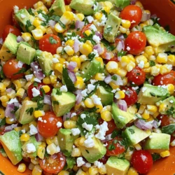 For this salad, you need 3 cups of fresh corn kernels. This is about 4 ears of corn. Fresh corn brings a sweet and crunchy texture. You can cook it in boiling water for just a few minutes. Cool it fast to keep that crunchiness. You will also need 1 ripe avocado, diced. The avocado adds creaminess to the salad. Then, add 1 cup of cherry tomatoes, halved. These tomatoes bring color and a juicy bite. Next, use 1/2 red onion, finely chopped, for a sharp taste. Don't forget 1/4 cup of fresh cilantro, chopped, for a touch of green. If you like spice, add 1/2 jalapeño, finely minced. This will give your salad a nice kick! For the dressing, you need 2 tablespoons of lime juice. This gives a bright flavor. Add 1 tablespoon of olive oil for richness. Lastly, season with salt and pepper to taste. If you want, you can top with crumbled feta cheese for extra flavor. This recipe combines fresh ingredients in a way that makes everyone smile. For more details, check out the Full Recipe. Start by cooking the corn. If you use fresh corn, grab a large pot and fill it with water. Bring the water to a boil. Once boiling, add the corn and let it cook for about 3 to 4 minutes. This short cook time makes the corn tender and sweet. After cooking, drain the corn and cool it quickly under cold water. This step stops the cooking process. Once cool, slice the kernels off each cob and place them into a large mixing bowl. Now it's time to add the fun ingredients! Take the diced avocado and add it to the bowl with the corn. Next, grab your cherry tomatoes, and cut them in half. Toss those in too. Then, finely chop the red onion and add it to the mix. If you like a bit of heat, now is the time to add the minced jalapeño. Its spice will wake up the flavors in the salad. To finish, pour the lime juice and olive oil over your salad mix. Sprinkle in some salt and pepper to taste. Now, gently toss all the ingredients together. Be careful not to mash the avocado; we want nice chunks for texture. Finally, fold in the fresh cilantro for a burst of flavor. You can serve this salad right away or let it chill in the fridge for about 30 minutes. This chilling time helps all the flavors come together. Enjoy your fresh summer corn salad with avocado delight! For the full recipe, check the detailed instructions above. To keep your corn salad fresh, start with the best corn. Look for firm, bright yellow ears. The kernels should look plump and juicy. If you can, buy corn the same day you make the salad. This way, you get the sweetest taste. After cooking, cool the corn quickly to lock in flavor. Mixing flavors makes this salad special. Combine the sweet corn with creamy avocado. Add some tang from lime juice. The cherry tomatoes add a burst of color and flavor. If you want heat, add minced jalapeño. This balance of flavors makes every bite exciting. Serve this salad cold for the best taste. It works great as a side dish at summer cookouts. You can also serve it with grilled chicken or fish. If you want to impress, add crumbled feta on top. This adds a salty finish that pairs well with the salad. For the best experience, enjoy it right after you make it. If you want more flavor, let it chill for 30 minutes before serving. Try this full recipe for a delightful dish. {{image_2}} You can easily make this corn salad a full meal by adding protein. Grilled chicken or shrimp works really well. Just chop them into small pieces and mix them in. If you want a plant-based option, try black beans or chickpeas. They add great flavor and texture, plus they’re filling. For extra zest, toss in some cooked bacon bits. Each of these options enhances the salad while keeping it fresh and tasty. While lime juice and olive oil make a great dressing, you can switch it up! Try a simple balsamic vinaigrette for a sweet twist. Mix balsamic vinegar with a bit of honey and olive oil. You can also use a creamy dressing like ranch or Greek yogurt for a rich flavor. If you want heat, add a dash of hot sauce or sriracha to your dressing. Each variation can give your salad a new personality. Take advantage of seasonal produce to enhance your salad. Fresh cucumbers add a crisp bite, while bell peppers bring color and crunch. You might also consider sweet peaches or mangos for a fruity kick. In the fall, add roasted butternut squash or apples for a cozy twist. Each season offers new flavors to explore, making this salad fun all year long. You can adjust the recipe based on what’s fresh and available. Check out the Full Recipe for more ideas! To keep your salad fresh, store it in an airtight container. This helps maintain its crispness. Place the container in the fridge right after making it. The salad tastes best within a day or two. After that, the avocado may brown and get mushy. If you want to keep it longer, consider removing the avocado. You can add it just before serving. Freezing the salad is not ideal. The veggies will lose their crunch once thawed. If you want to freeze it, leave out the avocado and tomatoes. You can freeze the corn and onion mix. When ready to eat, thaw it overnight in the fridge. Add fresh avocado and tomatoes once it’s defrosted. You do not need to reheat this salad. It is best served cold. If you made it earlier, give it a gentle toss before serving. This helps mix the flavors again. If it seems dry, add a splash of lime juice or olive oil. You can also sprinkle a bit of salt and pepper to freshen it up. Enjoy this salad with grilled meats or on its own! For the full recipe, check out the Sunny Summer Corn Salad with Avocado. Yes, you can make this salad one day before serving. Just prepare it without the avocado. This way, it stays fresh and crisp. When you are ready to serve, add the diced avocado. This keeps it from browning and losing its nice texture. If you want a substitute for avocado, try using diced cucumber or mango. Both options add a nice texture and sweetness. Cucumber gives a fresh crunch, while mango adds a tropical twist. You can also use a bit of Greek yogurt for creaminess. To spice up this salad, add more jalapeño. You can also try a dash of hot sauce. Another option is to mix in some diced bell peppers or even crushed red pepper flakes. Start with a small amount, then taste and adjust to your liking. For the full recipe, check out the Sunny Summer Corn Salad with Avocado. This blog post covered fresh corn, tasty veggies, and great dressings. You learned how to prepare the corn and mix the salad for the best flavor. Remember our tips on freshness and serving. With fun variations and smart storage ideas, you can enjoy this salad anytime. Try making it ahead or adding protein for a twist. Simple changes can bring bold flavors, so don’t be afraid to experiment. Enjoy your delicious salad creation and impress everyone around you!