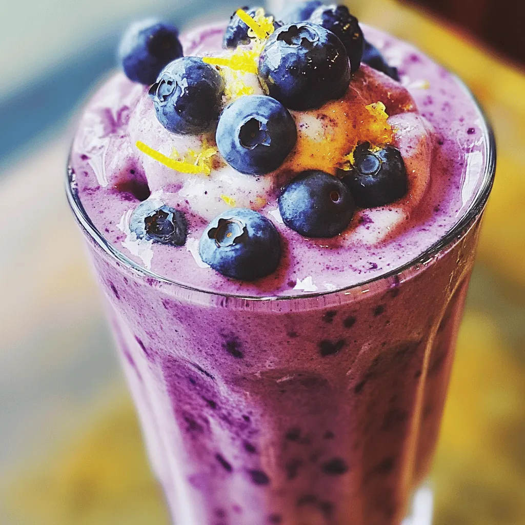 To make this tasty Blueberry Earl Grey Frappe, gather these key items: - 1 cup brewed Earl Grey tea, cooled - 1 cup frozen blueberries - 1 banana - 1 tablespoon honey or maple syrup (adjust to taste) - 1/2 cup almond milk (or any preferred milk) - 1 cup ice cubes - 1/2 teaspoon vanilla extract - Pinch of salt These ingredients work together to create a refreshing drink. The tea gives it a lovely flavor, while the blueberries provide natural sweetness and color. You can customize your frappe with these optional ingredients: - A dash of cinnamon for warmth - A splash of lemon juice for tang - Chia seeds for added nutrition - Fresh mint leaves for a cooling effect Feel free to mix and match! You can change the taste or texture based on what you like. Most of these ingredients are easy to find: - Local grocery stores carry Earl Grey tea, frozen blueberries, bananas, and milk. - Health food stores often stock honey, maple syrup, and almond milk. - Farmers' markets may offer fresh blueberries in season. Buying fresh and high-quality ingredients will make your frappe even better. For the best flavor, always choose fresh produce and quality tea. You can find the full recipe [here](#). Start by brewing your Earl Grey tea. Use one cup of water and one tea bag. Let it steep for about five minutes. The longer you steep, the stronger it will taste. After steeping, let the tea cool completely. You can speed this up by placing it in the fridge for an hour. This step is key for a refreshing frappe. Once your tea is cool, grab your blender. Add the cooled Earl Grey tea, frozen blueberries, and one banana. Next, pour in one tablespoon of honey or maple syrup. This adds sweetness, so adjust it to your taste. Then, add half a cup of almond milk, one cup of ice cubes, half a teaspoon of vanilla extract, and a pinch of salt. Blend everything on high speed. You want it smooth and creamy. If it’s not sweet enough, add more honey and blend again briefly. Pour your Blueberry Earl Grey Frappe into chilled glasses. For a nice touch, garnish with fresh blueberries. You can also sprinkle a bit of lemon or orange zest on top. This adds a pop of color and flavor. Enjoy this delightful cold treat on a hot day! For the full recipe, check out the recipe section. To make your Blueberry Earl Grey Frappe shine, focus on your blend. First, ensure your tea is strong. A robust flavor helps balance the sweetness of the fruit. Use frozen blueberries for a smooth texture. They chill the drink without watering it down. When blending, start on low speed. Gradually increase to high speed to blend everything well. This method keeps the texture creamy and light. Sweetness is key to a great frappe. You can use honey or maple syrup. Start with one tablespoon and taste. If it's not sweet enough, add more. Mix and taste again. You can also try adding a splash of lemon juice. It brings out the blueberry flavor and adds a refreshing twist. Vanilla extract enhances the overall taste. Just a half teaspoon can make a big difference. Serve your frappe cold for the best experience. Chill your glasses in the freezer for a few minutes. This keeps your drink cold longer. Pour the frappe into the chilled glasses. Garnish with fresh blueberries on top. A sprinkle of citrus zest adds a pop of color and flavor. This simple touch makes your drink look fancy and fun! {{image_2}} You can switch up the fruits in your Blueberry Earl Grey Frappe. Try using strawberries, raspberries, or even mango. Each fruit adds a unique taste. For instance, strawberries give a sweet and tangy twist. Raspberries add a tart flavor that pairs well with Earl Grey. Simply replace the blueberries with your choice of fruit in the recipe. Remember, frozen fruits work best for a chilly treat. If you want a different base, try various milk alternatives. Almond milk adds a nutty flavor, while oat milk gives a creamy texture. Coconut milk can add a tropical flair. Just pick what you like! Each option can change the taste and feel of the frappe. Use the same amount as in the recipe. It’s fun to find your favorite! You can add extra flavors to make your frappe special. A sprinkle of cinnamon gives warmth and spice. A dash of cardamom offers a unique twist that complements the tea. You might also enjoy adding a bit of matcha for an earthy taste. Just mix in these flavors during blending. These simple changes create new and exciting drinks. Explore what you like best! If you have extra Blueberry Earl Grey Frappe, store it in the fridge. Use a sealed container to keep it fresh. Drink within two days for the best taste. The ice may melt, so it might not be as thick later. You can freeze leftover frappe if you want to save it longer. Just pour it into ice cube trays. Once frozen, pop the cubes into a bag. You can blend these later for a quick treat. To keep your ingredients fresh, store berries in the fridge. Use them within a week for the best flavor. For tea, keep it in a cool, dark place. If you brew extra tea, chill it and use it within a few days. Always check for any off smells or changes in color. A Blueberry Earl Grey Frappe is a cold drink that mixes tea and fruit. It combines brewed Earl Grey tea, frozen blueberries, banana, and milk. The result is a refreshing and creamy treat. You can enjoy it on a hot day or as a snack. It’s both fruity and subtly floral, making it unique and delightful. Yes, you can easily make this recipe vegan. Just use almond milk or any plant-based milk. Instead of honey, use maple syrup for sweetness. Both swaps keep the drink delicious and vegan-friendly. Enjoy your tasty treat without dairy! To enhance the flavor, try adding a splash of lemon juice. This adds a nice tartness that brightens the drink. You can also mix in a touch of lavender for a more floral taste. Experiment with spices like cinnamon for warmth. Each addition can make your frappe more exciting. Adjusting sweetness is simple. You can add more honey or maple syrup as needed. Start with one tablespoon and taste it. Blend again briefly to mix in any sweetener. You can always add more, but it’s hard to take sweetness out. Yes, you can use fresh blueberries! If you do, add some ice cubes to keep the frappe cold. Fresh blueberries will give a slightly different texture but still taste great. They may not be as thick, but the flavor will shine through. Enjoy the change! In this blog post, we explored how to make a Blueberry Earl Grey Frappe. We covered essential and optional ingredients, plus tips for brewing and blending. You learned how to customize flavors and how to store leftovers safely. Remember, you can adjust the recipe using different fruits and milk options. Enjoy crafting this refreshing drink to suit your taste. With simple tweaks, you’ll create a unique treat every time. Happy blending!
