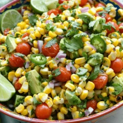 To make a vibrant grilled corn salad, start with high-quality fresh corn. Choose sweet corn, like bi-color or yellow corn, for the best flavor. You will need: - 4 ears of fresh corn, husked - 1 cup cherry tomatoes, halved - 1 avocado, diced - 1 small red onion, finely chopped - 1 jalapeño, minced (remove seeds for less heat) - 1/4 cup fresh cilantro, chopped - 1/4 cup crumbled feta cheese (optional) You can add other veggies or proteins to suit your taste. Consider bell peppers for crunch or black beans for extra protein. The dressing brings the salad to life. Fresh lime juice is best for a zesty kick. Use two limes to get about a quarter cup of juice. Avoid bottled lime juice if you can; it lacks the fresh taste. For the oil, use high-quality olive oil. Extra virgin olive oil works great because it adds a rich flavor. You will need: - Juice of 2 limes - 2 tablespoons extra virgin olive oil - Salt and pepper to taste With these ingredients, you can create a fresh and flavorful grilled corn salad. For more detailed steps, check the Full Recipe. Grilling corn is easy and fun. Start by preheating your grill to medium-high heat. This heat gets the corn nice and charred. Husk the corn, removing all the silk. Place the corn directly on the grill grates. Grill for about 10 to 12 minutes. Turn the corn every few minutes. This ensures even cooking and great grill marks. The kernels should be tender and have a nice char when done. After grilling, remove the corn and let it cool a bit. While the corn cools, chop your other ingredients. In a large bowl, add halved cherry tomatoes, diced avocado, finely chopped red onion, minced jalapeño, and chopped cilantro. Make sure to remove the jalapeño seeds if you want less heat. These ingredients add color and flavor to your salad. Once the corn has cooled, carefully cut the kernels off the cob. Add these kernels to your bowl of veggies. Now it's time to make the dressing. In a small bowl, whisk together the juice of two limes, olive oil, salt, and pepper. Pour this dressing over your corn and veggie mixture. Gently toss everything together until well combined. If you like, add crumbled feta cheese on top for extra flavor. Taste your salad and adjust the seasoning if needed. You can add more lime juice, salt, or pepper to suit your taste. For a beautiful presentation, serve the salad in a colorful bowl. Garnish with extra cilantro leaves and add lime wedges on the side. This adds a lovely touch to your dish. You can find the full recipe for more details. To get perfect grill marks on corn, start with fresh ears. Husk the corn and soak them in water for about 30 minutes before grilling. This helps to keep the corn moist. Place the corn directly on the grill grates over medium-high heat. Turn the corn every few minutes. Aim for a nice char on all sides. You can tell when the corn is done by checking the kernels. They should look bright and plump. You can also poke a kernel with a knife; if it’s tender and juicy, it’s ready. This takes about 10-12 minutes. To add more kick to your salad, consider spices like smoked paprika or cumin. These spices give a warm, earthy flavor. You can also mix in diced bell peppers or black beans for more texture and taste. For serving, this salad works great as a side dish. It pairs well with grilled meats like chicken or fish. If you want to make it a meal, you can add proteins like grilled shrimp or blackened tofu. If you want the full recipe, check out the recipe section. {{image_2}} You can change this salad to fit your taste. Add seasonal vegetables to keep it fresh. Try bell peppers, zucchini, or corn. They all add great colors and flavors. You can also add protein for a heartier meal. Grilled chicken works well, or you can use cooked beans for a tasty option. Chickpeas or black beans add protein and fiber. For a creamy dressing, consider yogurt-based options. These dressings add a nice tang to the salad. You can mix Greek yogurt with lime juice. It will be rich and smooth. If you want a vegan-friendly dressing, try avocado or tahini. These options keep it light and healthy. A simple mix of lime juice and olive oil can also work well. It adds great flavor without dairy. For more ideas, check out the Full Recipe. To keep your grilled corn salad fresh, store it in an airtight container. Place the salad in the fridge. Try to eat it within three days for the best taste. When reheating, do not microwave it. Instead, warm it gently on the stove over low heat. This keeps the flavors bright and the texture nice. Freezing your grilled corn salad is easy. First, separate the components. Freeze the corn, diced avocado, and other veggies in separate bags. Make sure to remove as much air as possible. To thaw, place them in the fridge overnight. When ready to serve, mix them back together. You can add fresh lime juice and olive oil for extra flavor. How to make the salad spicier? You can add more minced jalapeño for extra heat. You can also try adding red pepper flakes. Another option is to mix in a dash of hot sauce. Taste as you go. Adjust to your heat preference. Can I make this salad ahead of time? Yes, you can prepare this salad ahead of time. Just wait to add the avocado and dressing until serving. This keeps the salad fresh and prevents browning. Store the salad in an airtight container in the fridge. Caloric content and health benefits of ingredients This salad is light and nutritious. One serving has about 200 calories. Corn is high in fiber and vitamins. Avocados provide healthy fats. Tomatoes add antioxidants, while cilantro offers fresh flavor. Allergen information for common ingredients Feta cheese can cause issues for people with dairy allergies. If you want a dairy-free option, simply skip the feta. Always check ingredient labels to avoid allergens. This blog post covers how to make a delicious fresh corn salad. We discussed key ingredients, from quality corn to tasty dressings. I shared tips on grilling the corn and mixing the salad for the best taste. You learned about fun variations and how to store leftovers properly. Finally, I answered common questions about making the salad spicier or prepping it ahead. Enjoy experimenting with all the options to make it your own!
