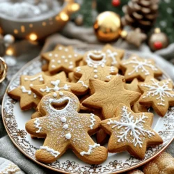 - 3 cups all-purpose flour - 1 tablespoon ground ginger - 1 tablespoon ground cinnamon - 1 teaspoon ground cloves - 1 teaspoon baking soda - 1/2 teaspoon salt - 1/2 cup unsalted butter, softened - 3/4 cup brown sugar, packed - 1/2 cup granulated sugar - 1 large egg - 1/4 cup molasses - 1 teaspoon vanilla extract - Icing for decoration (powdered sugar, water, and food coloring) When you make soft gingerbread cookies, the right ingredients make all the difference. Let's break it down. First, for dry ingredients, you need flour, ginger, cinnamon, cloves, baking soda, and salt. The flour gives structure. Ginger and spices bring warmth and flavor. Baking soda helps the cookies rise, and salt balances sweetness. Next, for wet ingredients, you will mix butter, brown sugar, granulated sugar, egg, molasses, and vanilla. The butter adds richness, while sugars create sweetness and chewiness. Molasses adds depth and moisture. Vanilla enhances all the flavors. If you want to decorate, icing is fun! You can make it with powdered sugar, water, and food coloring. It adds a festive touch to your cookies. For the full recipe, remember to check the details. Enjoy your baking journey! To start, gather your ingredients. First, whisk together the dry ingredients in a medium bowl. Combine 3 cups of flour, 1 tablespoon of ground ginger, 1 tablespoon of ground cinnamon, 1 teaspoon of ground cloves, 1 teaspoon of baking soda, and 1/2 teaspoon of salt. This mix brings the spice and warmth to your cookies. Next, in a large bowl, beat 1/2 cup of softened butter with 3/4 cup of brown sugar and 1/2 cup of granulated sugar. Beat until it’s light and fluffy. This step takes about 3 to 5 minutes. Now, add 1 large egg, 1/4 cup of molasses, and 1 teaspoon of vanilla extract to your butter-sugar mixture. Mix until everything is well combined. Then, gradually add your dry flour mixture to your wet mixture. Beat on low speed until everything is just mixed. Be careful not to overmix, as that can make your cookies tough. Once your dough is ready, divide it into two equal portions. Flatten each portion into a disc shape. Wrap each disc in plastic wrap and refrigerate for at least 1 hour. Chilling the dough helps the flavors meld and makes it easier to roll out. You can even chill it overnight for even better taste. When you're ready to bake, preheat your oven to 350°F (175°C). Prepare your baking sheets by lining them with parchment paper. Roll out one disc of dough on a lightly floured surface. Aim for a thickness of about 1/4 inch. Use cookie cutters to cut out your desired shapes, like gingerbread men or stars. Place the cut-out cookies on your prepared baking sheets, leaving space between them. Bake the cookies for 8 to 10 minutes. The edges should feel firm, but the centers should stay soft. After baking, let the cookies cool on the sheets for about 5 minutes. Then, transfer them to a wire rack to cool completely. If you want to decorate them, mix powdered sugar with water for a simple icing. Enjoy your soft gingerbread cookies! For the complete recipe, refer to the section above. To make soft gingerbread cookies, measuring ingredients accurately is key. Use a kitchen scale for the best results. It helps to weigh your flour instead of using a cup measurement. This avoids the risk of adding too much flour, which can lead to dry cookies. Mixing is also important. Overmixing dough can make cookies tough. When you add the dry mix to the wet mix, stir gently until just combined. You want the dough to be soft and a bit sticky. Icing can really make your cookies shine! For a simple icing, mix powdered sugar with a little water. You want the icing thick enough to hold its shape. Use a piping bag to create fun designs. For themed decorations, think about using sprinkles or colored sugar. You could make holiday shapes or seasonal designs. Use cookie cutters to cut fun shapes, and then decorate according to the season. One big mistake is not chilling the dough. Chilling helps the cookies hold their shape. It also allows the flavors to blend well. Wrap your dough in plastic and chill it for at least an hour. Another mistake is overbaking the cookies. They might look done, but you want the centers to be soft. Take them out when the edges are firm. Let them cool on the baking sheet for a few minutes before moving them. This way, they stay chewy! {{image_2}} You can easily change the taste of your soft gingerbread cookies. Try adding chocolate chips or chopped nuts for a fun twist. These add-ins will give your cookies a unique crunch and flavor. You can also experiment with spices like nutmeg and cardamom. These spices can add warmth and depth to your cookies. A simple switch can lead to a delightful surprise in every bite! The shape of your cookies can make them extra fun! Use different cookie cutters to create fun designs. Try stars, hearts, or even gingerbread men. Each shape can make your cookies look special. You can also get creative with icing or coatings. Instead of plain icing, consider using colored sprinkles or a chocolate glaze. This will make your cookies stand out on any plate! If you need gluten-free options, there are great flour blends available. Look for blends made with almond flour or coconut flour. These can work well in your dough. For vegan cookies, swap the butter for coconut oil. You can also use flaxseed or chia seeds mixed with water as an egg replacement. These changes can help everyone enjoy soft gingerbread cookies without missing out! For the full recipe, check out the Soft Gingerbread Cookies section. To keep your soft gingerbread cookies fresh, use airtight containers. Glass or plastic containers work well. Layer parchment paper between cookies to avoid sticking. Store them at room temperature for up to one week. For longer storage, consider freezing them. To freeze cookie dough, shape it into discs and wrap in plastic wrap. Place the wrapped dough in a freezer bag. It can stay fresh for up to three months. For already baked cookies, let them cool completely. Then, wrap each cookie in plastic wrap and place them in a freezer bag. This method helps maintain their chewy texture. When ready to enjoy frozen cookies, take them out and let them thaw at room temperature. This usually takes about 30 minutes. For a warm treat, gently reheat them in the oven. Set your oven to 300°F (150°C) and bake for 5-7 minutes. This step brings back that soft, chewy texture. To make your gingerbread cookies softer, focus on two key factors: dough chill time and baking duration. Chilling the dough for at least an hour keeps the cookies from spreading too much. Bake them just until the edges are firm but the centers remain soft. This way, they will stay chewy and delicious. Yes, you can use brown sugar instead of granulated sugar. Brown sugar adds moisture and a rich flavor to your cookies. It helps create that soft, chewy texture we all love. Just remember, if you switch entirely to brown sugar, your cookies might be a tad more dense. The best way to decorate gingerbread cookies is with icing. You can make a simple icing using powdered sugar and water. For fun designs, use food coloring to add some flair. A piping bag with a fine tip helps create detailed patterns. Let your creativity shine! You can store soft gingerbread cookies for about one week at room temperature. Keep them in an airtight container to maintain their freshness. If you want to keep them longer, consider freezing them. They can last for up to three months in the freezer. Absolutely! You can make the dough ahead of time. After mixing, divide it and wrap it in plastic wrap. Refrigerate the dough for up to three days or freeze it for later use. Just thaw it in the fridge before rolling it out to bake. For the full recipe, check the earlier section! To sum up, we explored the key ingredients and steps to make delicious gingerbread cookies. We covered dry and wet ingredients, along with helpful tips for great texture and creative decorations. Remember to chill your dough to avoid common mistakes, like overbaking. Feel free to try out different flavors or shapes for a fun twist. With these techniques and ideas, you can enjoy festive cookies that impress everyone. Happy baking!