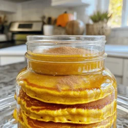 - 1 cup pure pumpkin puree - 1 cup water - 1 tablespoon maple syrup The main ingredients in this syrup are simple and wholesome. You need pumpkin puree for that rich, creamy base. Water helps combine all the flavors. Maple syrup adds a touch of sweetness that ties everything together. - 1/2 cup brown sugar - 1 teaspoon vanilla extract - 1 teaspoon pumpkin pie spice You can enhance the flavor by adding optional ingredients. Brown sugar brings a deeper sweetness. Vanilla extract adds a warm aroma. Pumpkin pie spice gives it that classic fall taste. You can mix this with other spices like cinnamon, nutmeg, or ginger to suit your taste. - Glass jar or bottle for storing syrup - Ingredients for garnishing To store your syrup, use a glass jar or bottle. This keeps it fresh and easy to pour. For garnishing, you might want to add a sprinkle of cinnamon or even whipped cream. This makes your dish look even more inviting. For the full recipe, check the section above. - In a medium saucepan, combine 1 cup of pumpkin puree and 1 cup of water. - Whisk the mixture until smooth. - Place the saucepan over medium heat. - Bring the mixture to a gentle simmer, stirring occasionally. - Once simmering, add the remaining ingredients: 1 tablespoon of maple syrup, 1 teaspoon of pumpkin pie spice, 1 teaspoon of vanilla extract, 1/2 cup of brown sugar, and a pinch of salt. - Stir well to mix all ingredients together. - Simmer for 5 to 7 minutes. This will thicken the syrup slightly. - Remove the saucepan from heat. - Let the syrup cool for a few minutes. - Strain it through a fine-mesh sieve into a glass jar. This will ensure a smooth texture. - After it cools, seal the jar tightly and store it in the fridge. You can make this syrup sweeter by adding more maple syrup. Start with a little, then taste. If you want more spice, increase the pumpkin pie spice. You can add more cinnamon, nutmeg, or ginger to suit your taste. To get the syrup just right, simmer it longer. The longer it cooks, the thicker it becomes. Keep stirring to prevent sticking. A good rule is to simmer for about 5 to 7 minutes after adding your spices and sweeteners. Serve your syrup in a clear jar for a nice look. Drizzle it over pancakes or waffles for a special treat. Add a sprinkle of cinnamon on top for flair. You can also mix it into coffee or tea for a warm drink. It pairs well with baked goods like muffins and toast too. To explore more serving ideas, check out the Full Recipe. {{image_2}} You can easily change the sweetener in your pumpkin spice syrup. If you want a low-carb version, try using a sweetener like erythritol or monk fruit. These options give you sweetness without the carbs. For those who prefer a more natural touch, you can swap out brown sugar for coconut sugar. It has a similar taste and works well in this recipe. Want to mix things up? You can add different spices to your syrup. Try adding a pinch of nutmeg or cloves for extra warmth. These spices can bring new layers of flavor. You can also incorporate vanilla or almond extract. A teaspoon of either will enhance the richness of the syrup. This small change can make a big difference in taste. Your pumpkin spice syrup can fit any season. In the fall, stick with classic flavors. But for summer, think about using fresh fruits like peaches or berries. You can mix these fruits into your syrup for a bright twist. For holidays, add a bit of peppermint or cinnamon for festive flair. This way, your syrup stays fresh and fun all year round. For the complete recipe, check out the Full Recipe section. To keep your pumpkin spice syrup fresh, use a clean glass jar or bottle. After you make the syrup, let it cool. Once cool, seal it tightly and put it in the fridge. The syrup will last for about two weeks in the refrigerator. Always check for any changes in smell or color before using. If you want to store syrup for longer, freezing is a good option. Use ice cube trays for easy portions. Pour the syrup into the trays and freeze until solid. Then, transfer the cubes to a zip-top bag. When you need syrup, just thaw the cubes in the fridge overnight or in a warm water bath. Check your syrup before use. If it smells off or looks cloudy, it’s time to toss it. You should also look for mold. If you see any, don’t take risks. Always dispose of spoiled syrup safely. To make this syrup vegan, swap out the honey or any dairy-based ingredients. Use maple syrup as a sweetener. It works great and adds flavor. You can also skip any non-vegan toppings like whipped cream. Stick with plant-based choices for toppings. Yes, you can use fresh pumpkin! First, roast the pumpkin in the oven until soft. Cut it in half and scoop out the seeds. Bake at 350°F (175°C) for about 45 minutes. Once soft, mash it up until smooth. This gives a fresh taste to the syrup. Homemade pumpkin spice syrup lasts about two weeks in the fridge. Store it in a clean glass jar. Make sure the jar is tightly sealed. If you see any mold or smell something off, throw it away. Pumpkin spice syrup is super versatile! Use it in coffee or lattes for a cozy drink. You can also drizzle it on pancakes, waffles, or oatmeal. Mix it into yogurt or smoothies for extra flavor. The possibilities are endless! Check out the Full Recipe for more ideas. Making pumpkin spice syrup is simple and fun. You need pumpkin puree, water, and maple syrup. Optional ingredients can enhance the taste. Follow the steps to prepare, cook, and store your syrup. Remember, you can adjust the sweetness and thickness to suit your taste. Try different sweeteners and spices for unique flavors. Store it safely to enjoy later. This syrup adds a delicious touch to many dishes and drinks. Enjoy making your own pumpkin spice syrup!