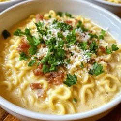 Creamy Carbonara Ramen Bowls Flavorful Dinner Delight