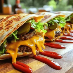 Cheeseburger Quesadilla Smash Sliders Irresistible Treat