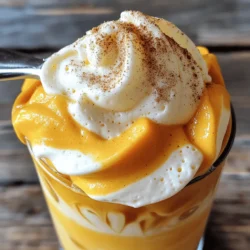 To make whipped pumpkin cold foam, you need a few simple items. Here’s what you will need: - 1 cup heavy cream - 1/2 cup canned pumpkin puree - 1/4 cup powdered sugar - 1 teaspoon vanilla extract - 1 teaspoon pumpkin pie spice - Pinch of salt - 2 tablespoons milk (optional for consistency) These ingredients create a creamy and tasty foam perfect for any drink. You can change the flavor or texture to suit your taste. Here are some optional ingredients: - Additional spices like cinnamon or nutmeg - Maple syrup for a sweeter taste - Cream cheese for a richer texture - A splash of coffee for a mocha twist Feel free to mix and match these items to make your foam unique. Choosing great ingredients makes a big difference. Here are some tips: - Use fresh heavy cream. Look for brands with no additives. - Select pure pumpkin puree, not pumpkin pie filling. This gives a true pumpkin flavor. - Choose organic powdered sugar for a cleaner taste. - Check the expiration date on spices. Fresh spices have more flavor. By picking high-quality items, you ensure your whipped pumpkin cold foam tastes amazing and stands out. For the full recipe, check out the details mentioned earlier. To make whipped pumpkin cold foam, start by gathering your ingredients. You need: - 1 cup heavy cream - 1/2 cup canned pumpkin puree - 1/4 cup powdered sugar - 1 teaspoon vanilla extract - 1 teaspoon pumpkin pie spice - Pinch of salt - 2 tablespoons milk (optional for consistency) In a mixing bowl, combine the heavy cream, pumpkin puree, powdered sugar, vanilla extract, pumpkin pie spice, and salt. This blend gives you a rich flavor. Use an electric mixer or a whisk to beat the mixture on medium-high speed. Beat until soft peaks form. Be careful. Overwhipping can turn your mix into butter. If the foam is too thick, add milk gradually. Start with one tablespoon at a time. Taste your foam. Adjust sweetness or spice as you like. Add more powdered sugar or pumpkin pie spice if needed. To achieve the perfect whip, chill your mixing bowl and beaters before use. This step helps the cream whip better. Start mixing on low speed to avoid splatter. Gradually increase to medium-high speed. Watch closely as soft peaks form. Stop when the foam looks fluffy but still smooth. If you whip too long, the foam can become grainy. So, be patient and keep an eye on it. Once your whipped pumpkin cold foam is ready, it’s time to serve. Spoon or pipe it onto your favorite iced coffee or chai. It adds a seasonal touch to any drink. For extra flair, sprinkle a little pumpkin pie spice on top. You can also use it as a topping for pancakes or waffles. It's a fun way to enjoy fall flavors. This whipped pumpkin cold foam is a treat you'll want to share. Try it today! For the full recipe, check out the recipe section above. When making whipped pumpkin cold foam, you want to avoid a few common errors. First, be careful not to overwhip the cream. If you do, it can turn into butter. Stop whipping as soon as you see soft peaks form. Second, always taste your foam. Adjust sweetness or spice before serving. Lastly, if your foam is too thick, add milk slowly. This helps you get the right consistency. If you have leftover whipped pumpkin cold foam, store it in an airtight container. Place it in the fridge. It stays fresh for up to three days. When you want to use it again, give it a gentle stir. This helps bring back some of its fluffiness. Avoid freezing it, as that can ruin the texture. To make your whipped pumpkin cold foam even better, try these ideas. Add a splash of maple syrup for sweetness. You can also mix in a bit of cocoa powder for a chocolate twist. If you love spice, consider adding more pumpkin pie spice. For extra creaminess, use a bit more heavy cream. These simple changes can make your foam more exciting and rich. For the full recipe, visit the section above. {{image_2}} You can add a fun twist to your whipped pumpkin cold foam by making a chocolate version. To do this, simply mix in 2 tablespoons of cocoa powder with the other ingredients. This will give you a rich chocolate flavor that pairs well with the pumpkin. The steps remain the same. Just whip it up and enjoy! If you want a dairy-free version, use coconut cream instead of heavy cream. It gives a lovely, silky texture and a hint of coconut flavor. You can also use almond milk or oat milk for the same creamy effect. Just be sure to whisk until you get soft peaks. You can easily change the flavor by adding spices. Try mixing in a teaspoon of cinnamon or nutmeg for extra warmth. For a sweet touch, add maple syrup instead of powdered sugar. This will give your foam a delightful autumn flavor. These variations make your whipped pumpkin cold foam unique and fun! For the full recipe, check out the detailed steps above. Enjoy creating your seasonal treats! To keep your whipped pumpkin cold foam fresh, store it in an airtight container. Make sure the lid seals tightly to lock in flavor. If you have leftover foam, gently scoop it into the container. Avoid packing it tightly, as this can deflate the texture. Refrigerate immediately for the best results. Whipped pumpkin cold foam stays fresh in the fridge for up to three days. After this period, it may lose its airy texture and flavor. Always check for any signs of spoilage before using it. If the foam looks or smells off, it’s best to discard it. If your whipped pumpkin cold foam gets too thick, you can refresh it. Simply whisk it gently with a hand mixer for a minute or two. If needed, add a splash of milk to adjust the consistency. Never heat the foam, as it will lose its delightful texture. Enjoy it cold on your favorite drinks! Whipped pumpkin cold foam lasts about 2 to 3 days in the fridge. Store it in an airtight container to keep it fresh. The foam may lose some of its fluffiness over time. If you notice it getting dense, you can re-whip it gently before use. For the best taste and texture, enjoy it fresh! You can use light cream, but the foam may not be as thick. Heavy cream gives the foam a rich and creamy texture. Light cream has less fat, which can affect how well it whips. If you want a lighter option, consider using a mix of heavy cream and milk. This way, you still get a nice foam without too much heaviness. You can often find whipped pumpkin cold foam at coffee shops in the fall. Many places offer it as a seasonal topping for drinks like lattes and iced coffees. If you want to make it at home, check out the full recipe above. It is easy to whip up with just a few ingredients. Making it yourself also means you can customize the flavor to your liking! In this post, I covered what you need for whipped pumpkin cold foam. I shared steps to make it creamy and tips to avoid mistakes. You can even customize flavors or make dairy-free options. Remember to store it properly for the best taste. Now, it’s your turn to enjoy this treat in your drinks. Experiment with variations and dive into those delicious flavors. You’ll impress everyone with your homemade pumpkin foam creations. Enjoy every sip!