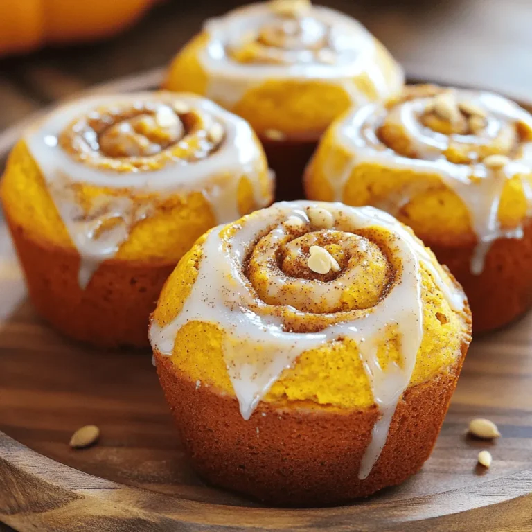 - 1 cup canned pumpkin puree - 1/2 cup vegetable oil - 1/2 cup brown sugar, packed - 1/4 cup granulated sugar The main ingredients make this bread moist and flavorful. Canned pumpkin puree is easy to use and adds rich taste. Vegetable oil keeps the bread soft and fluffy. The sugars give sweetness and help with browning. - 2 teaspoons ground cinnamon - 1/2 teaspoon ground nutmeg - 1/4 teaspoon ground ginger - 1 teaspoon vanilla extract Spices are key to the cozy flavor. Ground cinnamon brings warmth, while nutmeg adds a hint of spice. Ginger gives a little zing. Vanilla extract rounds out the sweetness and flavor profile. - 1 3/4 cups all-purpose flour - 1 teaspoon baking soda - 1/2 teaspoon baking powder - 1/2 teaspoon salt These ingredients are vital for bread texture. All-purpose flour provides structure. Baking soda and baking powder help the bread rise. Salt enhances all the other flavors. For the full recipe, you can refer to the previous section. First, preheat your oven to 350°F (175°C). This step ensures the bread bakes evenly. Next, grease and flour your mini loaf pans. You can also line them with parchment paper. This helps the bread slide out easily after baking. In a mixing bowl, combine the wet ingredients. You will need 1 cup of canned pumpkin puree, 1/2 cup of vegetable oil, 1/2 cup of brown sugar, 1/4 cup of granulated sugar, 2 large eggs, and 1 teaspoon of vanilla extract. Whisk these ingredients until they blend well and are smooth. Now, in a separate bowl, whisk together the dry ingredients. This includes 1 3/4 cups of all-purpose flour, 1 teaspoon of baking soda, 1/2 teaspoon of baking powder, 1/2 teaspoon of salt, 2 teaspoons of ground cinnamon, 1/2 teaspoon of ground nutmeg, and 1/4 teaspoon of ground ginger. Mixing them separately helps combine the leavening agents evenly. To create the cinnamon swirl, mix 1/4 cup of granulated sugar with 1 tablespoon of ground cinnamon in a small bowl. This mixture adds a sweet and spicy layer to your bread. Now, take half of your pumpkin batter and divide it equally into the three mini loaf pans. Sprinkle a layer of your cinnamon swirl mixture over this batter. Then, pour the remaining pumpkin batter into the pans. Finally, top with the rest of the cinnamon swirl mixture. Use a knife to gently swirl the cinnamon into the batter. Now you are ready to bake! For the full recipe, check the details above. When making Cinnamon Swirl Mini Pumpkin Bread, it is vital to avoid overmixing the batter. Overmixing can lead to tough bread instead of a soft, tender loaf. Mix just until the dry and wet ingredients blend. A few lumps are perfectly fine! To check for doneness, use a toothpick. Insert it into the center of the bread. If it comes out clean, your bread is ready. If it has wet batter on it, bake a bit longer. You can add nuts or chocolate chips to your mini pumpkin bread. Walnuts or pecans add a nice crunch. Chocolate chips give a sweet surprise in each bite. Both options enhance the flavor profile and make the bread even more delicious. For a moist texture, make sure not to overbake. Also, using canned pumpkin puree helps keep the bread moist. A touch of yogurt or applesauce can also add moisture and flavor. Presentation makes a difference when serving your mini pumpkin bread. Serve slices on a decorative plate for a cozy look. Drizzle a simple glaze made of powdered sugar and milk over the top for sweetness. Garnishing adds flair too! A sprinkle of cinnamon on top or a few toasted pumpkin seeds can enhance the visual appeal. These small touches make your bread look as good as it tastes! {{image_2}} You can play with flavors to make this pumpkin bread your own. Adding chocolate or vanilla extracts gives a sweet twist. Just a teaspoon of either will add depth. You might also try different spices like allspice or cardamom. Each spice brings new warmth and a unique taste. Feel free to mix and match until you find your favorite blend. If you need gluten-free options, swap the all-purpose flour for a gluten-free blend. Make sure it has a one-to-one ratio with regular flour. For a vegan version, replace eggs with flax eggs or applesauce. Use a plant-based oil instead of vegetable oil. These small changes let everyone enjoy this cozy treat. Baking times change based on loaf size. For mini loaves, bake for 30-35 minutes. Regular-sized loaves need about 50-60 minutes. Use the same temperature, but check for doneness with a toothpick. For mini loaves, use 3 mini pans, each about 5.75 x 3 inches. A standard loaf pan is typically 9 x 5 inches. Adjust your baking times to ensure a perfect rise and a soft center. For the full recipe, check out the detailed steps above. To keep your mini pumpkin bread fresh, store it in an airtight container. This will help lock in moisture and keep the bread soft. You can use plastic wrap or aluminum foil if you do not have a container. Keep it at room temperature for the best taste. Avoid placing it in direct sunlight, as that can dry it out. Freezing mini loaves is easy. Wrap each loaf tightly in plastic wrap. Place them in a freezer bag to avoid freezer burn. You can store them this way for up to three months. To thaw, simply take a loaf out and let it sit at room temperature for a few hours. You can also microwave it for about 15-20 seconds if you're in a hurry. When stored correctly, mini pumpkin bread lasts about 3-5 days at room temperature. Look for signs of spoilage, like a dry or hard texture, or any mold spots. If the bread smells off or has changed color, it’s best to toss it. Always trust your senses when it comes to food safety. For a longer shelf life, freezing is your best option. You can serve this bread warm or at room temperature. It pairs well with hot drinks. Try serving it with: - Coffee - Tea - Hot chocolate These drinks complement the sweet and spicy flavors. You can add a slice of butter for extra richness. For a fun twist, try topping it with cream cheese spread. Yes, you can use fresh pumpkin puree. Fresh pumpkin gives a richer taste. However, it does take more time to prepare. Here are some pros and cons: Pros: - Fresh flavor - No additives Cons: - More prep time - Must cook and puree If you choose fresh, make sure to cook it well. The texture should be smooth for the best results. Besides the toothpick test, look for these signs of doneness: - The bread will pull away from the edges of the pan. - The top should be golden brown. - A gentle press on the top should spring back. These signs show that your bread is ready to enjoy. Keep an eye on the time as it bakes. Each oven can vary. In this post, we explored how to make delicious cinnamon swirl mini pumpkin bread. We covered key ingredients, step-by-step baking instructions, tips to avoid mistakes, and variations to try. Making this bread is simple, and it brings warmth to your kitchen. Remember, experimenting with flavors can lead to unique treats. Enjoy baking and share your tasty results with others. Your mini pumpkin loaves will surely impress!