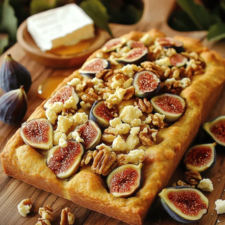 - 2 cups whole wheat flour - 1 cup all-purpose flour - 1 teaspoon baking soda - 1 teaspoon salt - 1 cup chopped fresh figs (about 10-12 figs) - ½ cup chopped walnuts - 1 tablespoon honey - 1 ¼ cups buttermilk (or substitute with milk mixed with vinegar) Fresh Fig and Walnut Soda Bread needs simple, wholesome ingredients. Whole wheat flour gives the bread a hearty texture. All-purpose flour keeps it light and fluffy. Baking soda helps the bread rise, creating a lovely crumb. Salt adds flavor and balances the sweetness of figs and honey. Figs bring natural sweetness and moisture. I love using fresh figs, but dried figs will work too. Walnuts add a nice crunch and nutty flavor. Honey sweetens the dough, making it delicious. Buttermilk keeps the bread tender. If you lack buttermilk, mix milk with vinegar for a quick substitute. - Quantity Recommendations: Use the exact amounts in the recipe for best results. - Ingredient Substitutes for Dietary Needs: - Gluten-free: Use a gluten-free flour blend instead of wheat flour. - Nut-free: Omit walnuts or swap with pumpkin seeds. - Dairy-free: Use almond milk mixed with vinegar instead of buttermilk. These swaps will keep your soda bread tasty, no matter your needs. I encourage you to experiment and find what works best for you! For the full recipe, check out the details above. Mixing Dry Ingredients Start by getting a large mixing bowl. Add 2 cups of whole wheat flour and 1 cup of all-purpose flour. Sprinkle in 1 teaspoon of baking soda and 1 teaspoon of salt. Use a whisk to mix these dry ingredients well. Make sure there are no lumps. This base will give your bread a nice rise. Incorporating Figs and Walnuts Next, take 1 cup of chopped fresh figs and ½ cup of chopped walnuts. Gently fold them into the flour mix. Be careful to distribute them evenly without crushing the figs. This adds sweetness and crunch to your bread. Combining Buttermilk and Honey In a separate bowl, combine 1 ¼ cups of buttermilk and 1 tablespoon of honey. Whisk them together until they are well mixed. The honey will add a nice touch of sweetness to the dough. Forming the Dough Now, pour the wet mixture into the dry ingredients. Use a spatula or your hands to mix them gently. You want a shaggy dough to form. It should be slightly sticky but not too wet. Remember, do not overwork the dough. Shaping the Loaf Transfer the dough onto a floured surface. Shape it into a round loaf. Aim for about 1.5 inches thick. This loaf will rise nicely in the oven. Scoring and Baking Procedures Place the shaped loaf on a baking sheet lined with parchment paper. Take a sharp knife and score an "X" on top of the loaf. This helps it bake evenly. Preheat your oven to 400°F (200°C) and bake the loaf for 30-35 minutes. It should turn golden brown and sound hollow when tapped on the bottom. Once done, let it cool for at least 15 minutes. Enjoy your homemade bread! For the full recipe, check the details above. Achieving the Right Dough Consistency To get the best dough, mix your dry ingredients well. This helps blend the flavors. When you add the wet ingredients, mix gently. Your dough should feel slightly sticky but not too wet. If it’s too dry, add a splash of buttermilk. If it’s too wet, sprinkle in a bit more flour. The right consistency makes a big difference in texture. Tips for Even Baking For even baking, make sure your oven is preheated to 400°F (200°C). When you shape the loaf, aim for a 1.5-inch thickness. This helps it cook through without burning. Scoring the top with an X allows steam to escape, which helps it rise. Keep an eye on your bread in the last few minutes. The golden brown crust means it’s done! Ideal Pairings Fresh fig and walnut soda bread pairs well with creamy cheese like goat cheese or brie. You can also enjoy it with butter or a drizzle of honey. These flavors complement the bread’s sweetness. If you like savory, try it with spreads like hummus or olive tapenade. Presentation Ideas To make your bread look pretty, serve it warm on a wooden board. Add a few whole figs and walnuts around it for color. This adds a rustic touch and makes it inviting. You can also slice it into thick pieces for easy serving. Don’t forget to offer a small dish of honey on the side. This will encourage everyone to dive in! For the full recipe, check out the [Full Recipe]. {{image_2}} Dried Figs Instead of Fresh If fresh figs are hard to find, use dried figs. They add a sweet, chewy taste. Chop the dried figs into smaller pieces for better mixing. The texture will be different but still tasty. Different Nuts or Seeds You can swap walnuts for other nuts like pecans or almonds. Seeds like sunflower or pumpkin seeds also work well. Each nut or seed brings a unique flavor and crunch to the bread. Spices to Add for Extra Flavor To spice things up, try adding cinnamon or nutmeg. About half a teaspoon will do. These spices add warmth to the bread and pair nicely with figs. Incorporating Other Fruits Feel free to add more fruits like raisins or cranberries. They bring extra sweetness and color. Just keep the total fruit amount the same to maintain texture. Adding fruits makes the bread even more fun! To keep your fresh fig and walnut soda bread at its best, store it in a cool, dry place. Wrap the bread in a clean kitchen towel. This helps keep the crust crisp while preventing it from getting too dry. You can also place it in a paper bag for extra breathability. Avoid airtight containers for short-term storage, as these can trap moisture and make the bread soggy. Enjoy the bread within 2 to 3 days for the best taste and texture. If you want to save your bread for later, freezing is a great option. Slice the bread before freezing. Place the slices in a single layer on a baking sheet. Freeze them for about an hour until firm. Then, transfer the slices to a freezer-safe bag or container. This method helps prevent freezer burn. You can freeze the bread for up to 3 months. To reheat after freezing, take out the desired number of slices. You can use the oven or toaster. For the oven, preheat it to 350°F (175°C). Place the slices on a baking sheet and warm them for 10 to 15 minutes. If using a toaster, toast the slices until they are heated through and crisp again. Enjoy your bread as if it were fresh! Can I make this recipe gluten-free? Yes, you can! Use a gluten-free flour blend. Look for blends that have xanthan gum. This will help the bread hold together well. What can I use instead of buttermilk? You can use regular milk mixed with vinegar. Just mix one tablespoon of vinegar with enough milk to make 1 ¼ cups. Let it sit for five minutes. This will mimic buttermilk's tangy taste. How do I know when the bread is done baking? Tap the bottom of the loaf. If it sounds hollow, it’s done. You can also check the color. It should be golden brown. How to prevent overworking the dough? Mix gently. Use a spatula or your hands to combine the wet and dry ingredients. Stop as soon as it comes together. The dough should be a little sticky. Can I double the recipe? Yes, you can double the recipe easily. Just make sure to use a bigger bowl and baking sheet. Keep an eye on the baking time. It may need a few extra minutes. For the full recipe, check the earlier sections. You learned about making delicious soda bread with fresh figs and walnuts. We covered ingredients, measurements, and substitutions. Step-by-step instructions helped you prepare the dough and bake it perfectly. Useful tips and tricks enhanced your baking skills, while variations showed how to make it your own. We wrapped up with storage info and answered common questions. Now, you’re ready to enjoy baking this tempting treat. Have fun experimenting with flavors and sharing it with others!