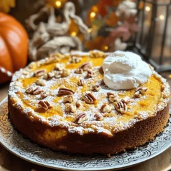 - 1 can (15 oz) pure pumpkin puree - 1 cup granulated sugar - 1 cup packed brown sugar - 1/2 cup vegetable oil - 4 large eggs - 1 teaspoon vanilla extract - 1 cup all-purpose flour - 1 teaspoon baking powder - 1 teaspoon baking soda - 2 teaspoons ground cinnamon - 1/2 teaspoon ground nutmeg - 1/4 teaspoon ground ginger - 1/4 teaspoon salt - 1 cup chopped pecans or walnuts (optional) - 1 cup whipped cream (for serving) - Powdered sugar (for dusting) In this recipe, I keep the ingredients simple yet effective. You can customize the cake by adding nuts. Chopped pecans or walnuts add a lovely crunch. Using pure pumpkin puree is key. It brings out the best flavor in your cake. Avoid pumpkin pie filling. That has added spices and sugar, which can change the taste. For the sugars, I suggest using granulated sugar and packed brown sugar. This mix gives a rich taste. Brown sugar adds moisture and a slight caramel flavor. Always choose high-quality sugar for the best results. This Vintage Pumpkin Crunch Cake is not just easy to make. It’s also a classic that brings warmth and joy. For the full recipe, check out the details above. 1. Start by preheating your oven to 350°F (175°C). This step is key for even baking. 2. Grease and flour a 9x13 inch baking dish. This helps the cake release easily later. 3. In a large bowl, combine the pumpkin puree, granulated sugar, brown sugar, vegetable oil, eggs, and vanilla extract. Mix until it’s smooth and well blended. 4. In another bowl, whisk together the flour, baking powder, baking soda, cinnamon, nutmeg, ginger, and salt. This ensures even spice distribution in the cake. 5. Gradually add the dry mix to the wet ingredients. Stir until just combined. If you like nuts, fold them in now. 1. Pour the batter into your prepared baking dish. Use a spatula to spread it evenly. 2. Bake in your preheated oven for 45-50 minutes. To check if it’s done, insert a toothpick in the center. If it comes out clean, the cake is ready. 3. After baking, let the cake cool in the pan for about 15 minutes. This helps it set well. 4. Transfer the cake to a wire rack to cool completely. Proper cooling is vital for texture and taste. For the full recipe, refer to the earlier section. Enjoy the process, and soon you’ll have a delightful Vintage Pumpkin Crunch Cake! To make your pumpkin crunch cake moist and flavorful, always use fresh ingredients. Fresh eggs and pure pumpkin puree make a big difference. I like to mix my dry ingredients well before adding them to the wet mix. This helps the spices blend in evenly. You can also try adding a splash of apple cider or orange juice. It enhances the cake’s flavor and gives it a nice twist. To boost the spice mixture, I often add a pinch of allspice or clove. These spices add depth and warmth to the pumpkin flavor. You can also adjust the cinnamon to your taste. If you love a strong spice note, add a bit more cinnamon. One common mistake is overmixing the batter. When you mix too much, the cake can become tough. Mix just until the dry ingredients are combined. It's okay if a few lumps remain. Another mistake is not cooling the cake enough. After baking, let it cool in the pan for at least 15 minutes. This helps it set and makes it easier to remove. If you cut it too soon, it may fall apart. Allow it to cool completely on a wire rack for the best texture. For the full recipe, check the section above. Happy baking! {{image_2}} You can make this Vintage Pumpkin Crunch Cake fit your needs with some easy swaps. For a gluten-free option, use almond flour or a gluten-free baking blend. Both options work well for this cake. Just make sure to check the ratios on the package. If you need a dairy-free substitute for the whipped cream, try coconut cream. Chill a can of coconut milk overnight, then scoop the solid cream off the top. Whip it until light and fluffy. This gives you a rich, creamy topping that pairs well with the pumpkin flavor. Want to add a fun twist? Mix in chocolate chips or chopped nuts, like pecans or walnuts, into the batter. This adds a nice crunch and more flavor. Just fold them in gently so they don’t sink to the bottom. You can also play with the spices. For a unique taste, try adding cardamom or allspice. You can adjust the cinnamon to your liking, too. A little more or less can totally change the cake's flavor. Experiment and find what you love! For the full recipe, check the section above. To keep your Vintage Pumpkin Crunch Cake fresh, store it in the fridge. Place slices in an airtight container or cover the entire cake with plastic wrap. This helps maintain moisture and flavor. It’s best to eat the cake within 4 to 5 days. If you want to save it longer, freezing is a great option. Wrap the cake tightly in plastic wrap, then place it in a freezer bag. This way, it can last up to three months. When you’re ready to enjoy it, let it thaw in the fridge overnight. Reheating your cake can bring back its warmth and flavor. The best way is to use the oven. Preheat your oven to 350°F (175°C). Place the cake in a baking dish and cover it with foil. Heat it for about 10 to 15 minutes, until warm. If you need a quicker method, you can use the microwave. Heat a slice for about 15 to 20 seconds. This gives you a warm piece of cake in no time. After storage, serve with whipped cream for a tasty touch. Dust with powdered sugar for a nice finish. Whether fresh or reheated, enjoy every bite of your Vintage Pumpkin Crunch Cake! Vintage Pumpkin Crunch Cake is a warm, spiced dessert. It has roots in classic American cooking. This cake blends pumpkin with sweet spices. It dates back to family gatherings and fall festivals. Many people enjoy it for Thanksgiving and Halloween. It is similar to pumpkin pie but has a cake-like texture. You may also find it like a pumpkin coffee cake. The crunchy topping often comes from nuts. This cake gives you the warmth of fall in every bite. Yes, you can make this cake ahead of time. I recommend baking it a day before you plan to serve it. This way, the flavors have time to blend. Let it cool completely before you store it. For the best quality, keep it in the fridge. It can last for about three to four days. If you want to make it even earlier, freeze it. Wrap it tightly in plastic wrap and aluminum foil. It can last for up to three months in the freezer. This recipe can be adapted for special diets. To make it vegan, replace eggs with flaxseed meal or applesauce. You can also choose a plant-based oil. For gluten-free options, use almond flour or a gluten-free blend. If you have nut allergies, skip the nuts or use seeds instead. Serve it with coconut whipped cream for a dairy-free option. This way, everyone can enjoy a slice of this delicious cake. This blog post covered everything you need for a tasty pumpkin crunch cake. We explored the best ingredients and their quality. You learned step-by-step instructions for mixing and baking. We shared tips to avoid common mistakes and creative variations to try. Also, we discussed how to store and reheat your cake properly. Enjoy crafting your cake and feel free to experiment. With these tips, you’ll make a delicious treat that everyone will love. Happy baking!