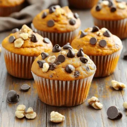 For these muffins, gather these essential ingredients: - 1 cup canned pumpkin puree - 1/2 cup Greek yogurt - 1/4 cup honey or maple syrup - 2 large eggs - 1 cup rolled oats - 1/2 cup almond flour - 1/2 cup protein powder (vanilla or unflavored) - 1 teaspoon baking powder - 1/2 teaspoon baking soda - 1 teaspoon pumpkin spice - 1/2 teaspoon cinnamon - 1/4 teaspoon salt Each of these ingredients adds flavor and nutrition. The pumpkin puree gives moisture and a rich taste. Greek yogurt adds creaminess and protein. Honey or maple syrup sweetens the muffins naturally. You can make your muffins even tastier by adding: - 1/3 cup chopped walnuts or pecans - 1/3 cup chocolate chips These add-ins boost crunch and sweetness. Nuts provide healthy fats, while chocolate chips satisfy any sweet tooth. Each ingredient brings something good to the table: - Canned pumpkin puree: Full of vitamins A and C, this ingredient helps your immune system. - Greek yogurt: Packed with protein and probiotics, it supports gut health. - Honey or maple syrup: Natural sweeteners with antioxidants, they offer a healthier option than refined sugar. - Eggs: Great for protein and healthy fats, they help with muscle repair. - Rolled oats: A good source of fiber, they keep you full and support digestion. - Almond flour: Low in carbs and high in healthy fats, it’s great for energy. - Protein powder: Adds extra protein to help build muscles. - Baking powder and baking soda: These help the muffins rise and become fluffy. - Pumpkin spice and cinnamon: These spices not only add flavor but also have anti-inflammatory properties. - Salt: Enhances all the flavors. Using these ingredients, you get tasty muffins that are also nutritious! First, gather your ingredients. You will need: - 1 cup canned pumpkin puree - 1/2 cup Greek yogurt - 1/4 cup honey or maple syrup - 2 large eggs - 1 cup rolled oats - 1/2 cup almond flour - 1/2 cup protein powder - 1 teaspoon baking powder - 1/2 teaspoon baking soda - 1 teaspoon pumpkin spice - 1/2 teaspoon cinnamon - 1/4 teaspoon salt - Optional: 1/3 cup chopped walnuts or pecans - Optional: 1/3 cup chocolate chips Now, preheat your oven to 350°F (175°C). Line a muffin tin with paper liners or grease it well. In a large mixing bowl, whisk the pumpkin puree, Greek yogurt, honey (or maple syrup), and eggs. Mix until smooth. In a separate bowl, combine rolled oats, almond flour, protein powder, baking powder, baking soda, pumpkin spice, cinnamon, and salt. Gradually add these dry ingredients to the wet mix. Stir gently until just combined. Avoid overmixing, or your muffins may turn out dense. If you want to add some crunch, fold in the optional chopped walnuts or pecans and chocolate chips. This will give your muffins a tasty surprise! Next, spoon the batter into the muffin tin. Fill each cup about 2/3 full. This allows room for rising. Bake in your preheated oven for 18-20 minutes. The muffins should rise and turn golden brown. To check if your muffins are done, insert a toothpick into the center of one muffin. If it comes out clean, they are ready! If it has wet batter on it, bake for a few more minutes. Once done, let the muffins cool in the tin for about 5 minutes. Then, transfer them to a wire rack to cool completely. Enjoy your tasty pumpkin protein muffins! To make your muffins moist and fluffy, follow these tips: - Use fresh ingredients: Check your baking powder and soda for freshness. - Don’t overmix: Stir the batter until just combined. Overmixing makes muffins dense. - Add yogurt: Greek yogurt provides moisture and protein. It's a great choice! - Try adding applesauce: This can boost moisture without adding fat. Avoid these common mistakes for the best muffins: - Skipping the eggs: Eggs help bind the batter and add fluffiness. - Ignoring oven temperature: Preheat your oven to 350°F (175°C) for even baking. - Not greasing the tin: Even if you use liners, a little spray helps muffins release easily. - Not testing doneness: Use a toothpick; it should come out clean when done. Measuring correctly impacts your muffin’s texture. Here’s how: - Spoon and level flour: Don’t scoop flour directly from the bag. This packs it down. - Use dry measuring cups for solids: For oats or flour, use dry cups, and level them with a knife. - Use liquid measuring cups for wet ingredients: Make sure to check the measurement at eye level. - Weigh ingredients if possible: A kitchen scale gives the most accurate measurements. These tips will help you master your pumpkin protein muffins! {{image_2}} To make these muffins gluten-free, swap rolled oats for gluten-free oats. Almond flour works well, too. If you want more options, use coconut flour instead of almond flour. Just remember, coconut flour absorbs more liquid, so add a bit more yogurt or pumpkin puree. This way, your muffins will still be moist and tasty. Want to mix it up? Add different spices like nutmeg or ginger for a new twist. You can also stir in dried fruits, like cranberries or raisins, for sweetness. If you love chocolate, try using dark chocolate chips or cocoa powder. For a nutty taste, add sunflower seeds or chia seeds. The options are endless! If you don’t have protein powder, no worries! You can use ground flaxseed or hemp seeds instead. These add healthy fats and fiber. You could also try using more almond flour or oats to keep the texture right. Just remember, changing ingredients might alter the taste and nutrition. To keep your pumpkin protein muffins fresh, store them in an airtight container. This will help keep them moist. You can place them in the fridge for up to a week. If you prefer room temperature, they last about three days. Always check for any mold before eating. Freezing is a great way to save muffins for later. First, let the muffins cool completely. Then, wrap each muffin tightly in plastic wrap or foil. Place them in a freezer-safe bag. They can last up to three months in the freezer. When you want to enjoy one, just pull it out and let it thaw. Reheating your muffins helps bring back their fresh taste. You can use a microwave or an oven. For the microwave, heat each muffin for about 15-20 seconds. If using an oven, preheat it to 350°F (175°C) and warm the muffins for about 5-10 minutes. This will make them soft and tasty again! To make these muffins vegan, swap eggs for flax eggs. Mix one tablespoon of flaxseed meal with three tablespoons of water for each egg. Let it sit for five minutes to thicken. Also, replace Greek yogurt with a plant-based yogurt. Use maple syrup instead of honey for sweetness. If you need a substitute for almond flour, try using oat flour or whole wheat flour. Both options work well, though they may change the texture slightly. You can also grind rolled oats into a fine powder to make oat flour. This keeps it gluten-free if needed. Yes, you can use fresh pumpkin. Start by cooking the pumpkin until soft, then puree it. This may take more time than using canned pumpkin, but it gives a fresh taste. Just ensure the puree is smooth and has no chunks. You now know how to make delicious Pumpkin Protein Muffins. We covered key ingredients, their benefits, and step-by-step instructions. You learned tips for perfect baking and common mistakes to avoid. Don’t forget the fun variations to create new flavors. Proper storage will keep muffins fresh longer. With these easy methods, you can enjoy a healthy treat anytime. Happy baking!