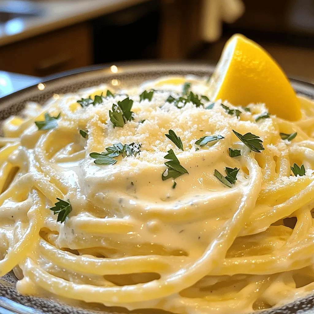 - 1 cup plain Greek yogurt - 1/2 cup grated Parmesan cheese - 2 cloves garlic, minced - 1 tablespoon lemon juice - 1 teaspoon dried oregano - 1 teaspoon salt - 1/2 teaspoon black pepper - 1/4 teaspoon red pepper flakes (optional) - 2 tablespoons fresh parsley, chopped (for garnish) - 16 ounces pasta of your choice (spaghetti, penne, etc.) Gather these ingredients to make a creamy and tasty Greek yogurt pasta sauce. The Greek yogurt adds a smooth base, while Parmesan cheese gives it depth. Garlic brings a nice kick, and lemon juice brightens the flavor. Oregano, salt, and pepper round it all out, while red pepper flakes add a hint of spice if you like. Fresh parsley adds a touch of color and freshness at the end. Make sure you have everything ready before you start cooking. This recipe is quick and simple, so having the ingredients prepped helps a lot. You can choose any pasta you love, such as spaghetti or penne. The sauce pairs well with any type! Use this list to prep your kitchen and get ready for a delicious meal. 1. Boiling water and adding salt: Start by filling a large pot with water. Add a good amount of salt to the water. This adds flavor to the pasta. Bring the water to a rolling boil. 2. Cooking the pasta al dente: Once the water is boiling, add 16 ounces of your favorite pasta. Look at the package for cooking times. Cook until the pasta is al dente, which means it should be firm to bite. 3. Reserving pasta water: Before draining the pasta, take out about 1 cup of the starchy pasta water. This water helps adjust the sauce later. Drain the pasta and set it aside in the pot. 1. Mixing Greek yogurt with other ingredients: In a bowl, add 1 cup of plain Greek yogurt. Then, mix in 1/2 cup of grated Parmesan cheese, 2 cloves of minced garlic, and 1 tablespoon of lemon juice. Add 1 teaspoon of dried oregano, 1 teaspoon of salt, 1/2 teaspoon of black pepper, and 1/4 teaspoon of red pepper flakes if you like a bit of heat. 2. Achieving a creamy texture: Stir all the ingredients together. You want a smooth and creamy sauce. Make sure there are no lumps. This sauce will coat your pasta beautifully. 1. Tossing the sauce with pasta: Return the drained pasta to the pot. Pour the Greek yogurt sauce over the hot pasta. Toss gently to combine. Make sure every piece of pasta gets coated in the sauce. 2. Adjusting consistency with reserved pasta water: If the sauce seems too thick, add some reserved pasta water, little by little. Keep tossing until you reach your desired consistency. The sauce should cling to the pasta nicely. Enjoy this quick and easy Minute Greek Yogurt Pasta Sauce! To make sure your pasta is perfectly al dente, follow the package time closely. Start tasting it a minute before the time is up. It should be firm but not hard. This helps keep the pasta from getting mushy when you mix in the sauce. To avoid lumps in your sauce, mix the Greek yogurt and cheese well. Use a whisk for a smooth blend. If you add garlic and lemon juice, mix them in slowly. This gives you a creamy sauce that coats the pasta nicely. For more flavor, you can tweak the seasonings. Try adding more lemon juice or black pepper to enhance the taste. If you like heat, add extra red pepper flakes. Tasting as you go helps you find the best balance. Garnishing with fresh parsley and extra Parmesan cheese adds color and taste. Chop the parsley finely and sprinkle it on top just before serving. A wedge of lemon on the side also brightens the dish. {{image_2}} You can make this sauce even better with fun extras. Adding vegetables brings color and texture. Spinach works well; just toss it in when the pasta cooks. You can also use tomatoes. Chop them up and mix them in with the sauce. If you want more protein, add chicken or shrimp. Cook them separately, then mix them in with the pasta and sauce. This makes the dish hearty and filling. Not everyone can eat dairy, but you can still enjoy this sauce. Use dairy-free yogurt as a substitute for Greek yogurt. It gives a similar creaminess without the dairy. For those who need gluten-free options, swap regular pasta for gluten-free pasta. There are many choices, like rice or chickpea pasta. This way, everyone can enjoy this tasty meal. After you finish your meal, store any leftovers in an airtight container. This helps keep the sauce fresh. The shelf life of the sauce is about three to five days in the fridge. If you notice any changes in smell or color, it’s best to toss it out. If you want to save the sauce for later, freezing is a great option. Pour the sauce into a freezer-safe container. Leave some space at the top, as the sauce will expand. It can last for up to three months in the freezer. When you're ready to eat, thaw it in the fridge overnight. To reheat, warm it gently on the stove over low heat. Stir frequently to keep it smooth. If the sauce seems too thick after reheating, add a splash of reserved pasta water to bring it back to the right consistency. Enjoy your creamy pasta sauce anytime! Greek yogurt pasta sauce lasts about 3 to 5 days in the fridge. Store it in an airtight container to keep it fresh. After a few days, the sauce may lose its creaminess and flavor. If you see any signs of spoilage, like a sour smell or mold, toss it out. Always trust your senses when it comes to food safety. Yes, you can use non-fat Greek yogurt. It will change the taste and texture slightly. Non-fat yogurt may make the sauce less creamy and rich. If you want a thicker sauce, you might need to add a bit more cheese or some olive oil. Play around to find what you like best. I love using spaghetti or penne for Greek yogurt sauce. Both types hold the sauce well, making each bite tasty. You can also use rotini or fusilli, as their twists catch the sauce nicely. Feel free to choose any pasta you enjoy. You now have a complete guide to making Greek yogurt pasta sauce. This dish is simple, tasty, and versatile. You learned the key ingredients and step-by-step instructions. Plus, you discovered tips to enhance flavors and storage advice. In the end, Greek yogurt pasta is not just easy but also nutritious. You can customize it to suit your taste and dietary needs. I hope you try it and enjoy the creamy goodness!