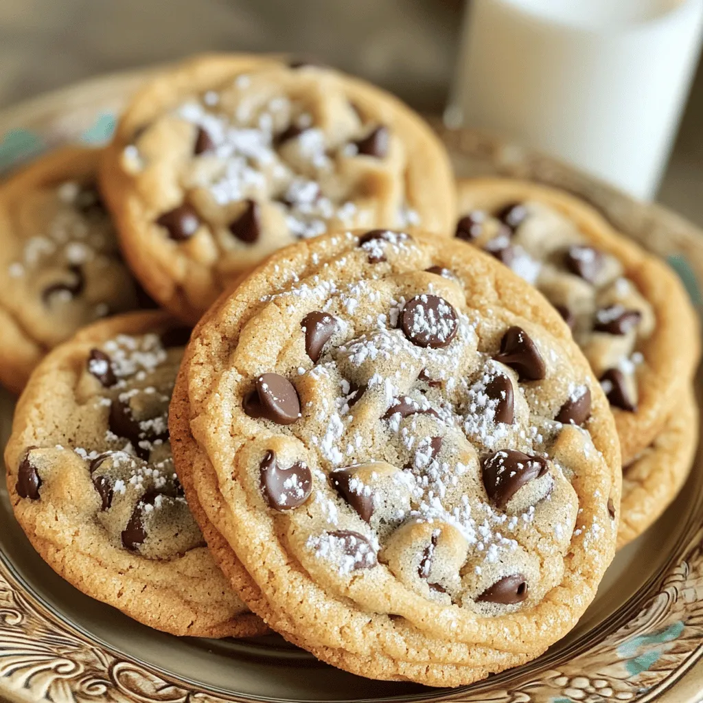 - 1 cup unsalted butter, softened - 3/4 cup brown sugar, packed - 1/2 cup granulated sugar - 2 large eggs - 1 teaspoon vanilla extract - 2 1/4 cups all-purpose flour - 1 teaspoon baking soda - 1/2 teaspoon salt - 2 cups chocolate chips (semi-sweet and dark mix) - 1/2 cup chopped nuts (optional) To make these cookies, start with the butter. It needs to be soft to mix well with the sugars. I always use unsalted butter for better control over the salt. The brown sugar adds moisture and a rich flavor, while the granulated sugar gives the cookies a nice lift. Next, you'll need two large eggs. Eggs help bind the dough and add richness. Don't forget the vanilla extract; it brings a lovely aroma and flavor to your cookies that you can't skip. For the dry ingredients, you will use all-purpose flour, baking soda, and salt. The flour forms the base of the dough. Baking soda helps the cookies rise and gives them a nice texture. A little salt enhances the flavors and balances the sweetness. The star of the show is the chocolate chips. I love using a mix of semi-sweet and dark chocolate for depth. If you like nuts, add some chopped walnuts or pecans for a delightful crunch. But if you prefer plain chocolate chip cookies, feel free to skip the nuts. Gather these ingredients, and you are ready to bake some amazing crispy chewy chocolate chip cookies! - Preheat your oven to 350°F (175°C). Line two baking sheets with parchment paper. - In a large mixing bowl, cream together 1 cup of softened butter, 3/4 cup of brown sugar, and 1/2 cup of granulated sugar. Mix until it is light and fluffy. This will take about 2-3 minutes. - Beat in 2 large eggs, one at a time. Then stir in 1 teaspoon of vanilla extract. Make sure it is all mixed well. - In another bowl, whisk together 2 1/4 cups of all-purpose flour, 1 teaspoon of baking soda, and 1/2 teaspoon of salt. Gradually add this dry mix to the butter mixture. Mix just until combined. Be careful not to over-mix. - Fold in 2 cups of chocolate chips and 1/2 cup of chopped nuts if you want. Mix until they are evenly spread in the dough. - Using a cookie scoop or a tablespoon, drop heaping spoonfuls of dough onto the prepared baking sheets. Space them about 2 inches apart. - Bake your cookies in the preheated oven for 10-12 minutes. Look for golden brown edges while the centers should be slightly underbaked. - Once baked, take the cookies out and let them cool on the baking sheets for about 5 minutes. Then, transfer them to wire racks to cool completely. To get that perfect blend of crispy and chewy, focus on your dough. Start by creaming the butter and sugars well. This adds air and helps your cookies rise. When mixing in the flour, do not over-mix the dough. Over-mixing makes the cookies tough. Mix just until you see no dry flour. Make your cookies look great! Serve them on a pretty plate. You can sprinkle a bit of powdered sugar on top for a nice touch. Pair these cookies with a cold glass of milk. The milk brings out the flavors and makes your treat even better. Use high-quality baking sheets. They help cookies bake evenly. Line them with parchment paper to prevent sticking. For mixing, a stand mixer works best, but a hand mixer is fine too. Use a cookie scoop to make even dough balls. This ensures all cookies bake at the same time. {{image_2}} You can change the chocolate in your cookies for fun. Try using white chocolate or milk chocolate chips. These options give a different taste and sweetness. You can also mix semi-sweet and dark chocolate chips for a rich flavor. Want extra texture? Incorporate chocolate chunks into your dough. They add a nice bite and make each cookie unique. The chunks melt and create little pockets of gooey chocolate. This twist makes your cookies even more delightful. Nuts add a great crunch and flavor to your cookies. Chopped walnuts or pecans work well. They blend nicely with the chocolate and add a nutty taste. If you prefer a nut-free cookie, simply leave them out. You can also swap in seeds, like sunflower or pumpkin seeds, for extra crunch without nuts. This way, everyone can enjoy your cookies. Spices can take your cookies to the next level. Adding cinnamon or nutmeg brings warmth and depth. Just a pinch can make a big difference in flavor. For a fruity twist, consider adding dried fruits. Chopped dried cherries or cranberries pair well with chocolate. They add a tartness that complements the sweetness of the cookies. Experiment with flavors to create your signature cookie! To keep your cookies fresh, store them in an airtight container. This will help maintain their crispy and chewy texture. If you want to keep them extra fresh, add a slice of bread to the container. The bread will help absorb moisture and keep the cookies soft. - Use glass or plastic containers with a tight seal. - Label the container with the date you baked the cookies. - Keep cookies at room temperature for up to one week. Freezing cookies is a great way to enjoy them later. You can freeze both the dough and the baked cookies. Instructions for freezing pre-baked dough: 1. After mixing the dough, scoop it into balls. 2. Place the balls on a baking sheet and freeze them for about 1-2 hours. 3. Once frozen, transfer the dough balls to a freezer bag. Label the bag with the date. Tips for freezing baked cookies: - Allow the cookies to cool completely before freezing. - Place layers of parchment paper between the cookies to prevent sticking. - Store in an airtight container or freezer bag for up to three months. These simple steps will help you enjoy your crispy chewy chocolate chip cookies anytime! The secret to chewy cookies lies in the right ingredient ratios. Use more brown sugar than white sugar. Brown sugar adds moisture, making cookies softer. Also, using butter at room temperature helps create a nice texture. The eggs should be large and mixed well. This adds richness. Lastly, don't over-mix the dough. This keeps the cookies chewy and tender. You can use margarine, but it changes the taste and texture. Butter gives cookies a rich flavor. It also helps cookies spread correctly. Margarine can make cookies soft and less chewy. If you choose margarine, pick a stick form, not a spread. This will help maintain better shape and flavor. To stop cookies from spreading too much, chill the dough before baking. Cold dough holds its shape better. Another tip is to use a bit more flour. This gives the dough more structure. Make sure you space the cookies well on the baking sheet. This allows them to bake evenly. Flat cookies can happen for a few reasons. One reason is using melted butter instead of softened. This makes cookies spread too much. Another reason is if your baking soda is old. It needs to be fresh to help cookies rise. Lastly, check your oven temperature. An oven that’s too hot can cause cookies to flatten. These crispy, chewy chocolate chip cookies start with simple ingredients and clear steps. You learned how to prepare and mix the dough, bake, and store cookies for the best flavor. Remember to play with different chocolates and nuts for fun twists. Keeping the balance between crispy and chewy is key! With practice, you'll master this recipe. Now, it's time to share your treats with friends and enjoy every bite!