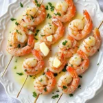 - 1 pound large shrimp, peeled and deveined - 4 tablespoons unsalted butter, melted - 4 cloves garlic, minced - 1 teaspoon lemon juice - 1 teaspoon paprika - 1 teaspoon dried parsley (or 1 tablespoon fresh parsley, chopped) - Salt and pepper to taste - Skewers (wooden or metal) Garlic butter shrimp skewers pack a punch of flavor. They are easy to make and perfect for any meal. Let’s start with the main ingredients. Use one pound of large shrimp. They should be peeled and deveined for the best taste. Next, melt four tablespoons of unsalted butter. Butter adds richness. It also helps carry the garlic flavor. You will need four cloves of garlic, minced. Fresh garlic gives a strong, tasty kick. Next, add some seasoning. A teaspoon of lemon juice brightens the dish. It cuts through the richness of the butter. Paprika adds warmth and a hint of smokiness. One teaspoon is just right. You can use dried parsley or fresh if you like. It adds color and a fresh note. Lastly, season with salt and pepper. This step is key to bringing all flavors together. Don't forget your skewers. You can use wooden or metal ones, depending on your choice. These ingredients work together to make amazing garlic butter shrimp skewers. Each bite will be bursting with flavor! Soak wooden skewers in water for 30 minutes. This step keeps them from burning. It helps ensure your shrimp cook evenly and stay juicy. In a mixing bowl, combine these ingredients: - 4 tablespoons unsalted butter, melted - 4 cloves garlic, minced - 1 teaspoon lemon juice - 1 teaspoon paprika - 1 teaspoon dried parsley (or 1 tablespoon fresh parsley, chopped) - Salt and pepper to taste Mix well until it becomes a smooth blend. This garlic butter mixture adds a rich flavor to the shrimp. Add 1 pound of large, peeled, and deveined shrimp to your bowl. Toss them in the garlic butter mixture. Make sure they are evenly coated. Let them sit for about 15-20 minutes. This marinating time allows the flavors to soak in deep. Carefully thread the marinated shrimp onto the skewers. Pierce through the tail and head of each shrimp. Leave some space between them. This spacing helps them cook evenly and prevents sticking. Set your air fryer to 375°F (190°C) and preheat it for 5 minutes. Preheating ensures your shrimp get that perfect sear. Place the shrimp skewers in the air fryer basket. Lay them in a single layer. Cook for 6-8 minutes, flipping halfway through. The shrimp should turn pink and opaque when done. Enjoy the aroma while they cook! Start with the base of melted butter and garlic. This mix is rich and flavorful. You can adjust the seasoning to suit your taste. If you like it zestier, add more lemon juice. For a touch of heat, sprinkle in some red pepper flakes. Taste the marinade before adding the shrimp. This way, you know it's just right! To get juicy shrimp, arrange the skewers in a single layer. This setup helps the hot air circulate around each shrimp. If the skewers are too crowded, some shrimp may cook unevenly. Flip the skewers halfway through cooking for the best results. This gives both sides a nice, golden finish. Pair your shrimp skewers with fresh sides. A crisp salad or grilled veggies complements the dish well. For a dip, consider a creamy garlic sauce or a zesty cocktail sauce. You can also drizzle extra melted garlic butter over the skewers before serving. This adds richness and makes them even more tasty! {{image_2}} You can change the flavor with different spice blends. Try using Cajun seasoning for a southern twist. Italian herbs like oregano and basil can add a nice touch too. For a fresh taste, add a pinch of dill. You can even mix chili powder and cumin for a smoky flavor. The key is to find what you love. If you want to swap out butter, try olive oil or coconut oil. These oils can still bring great taste to your shrimp. Instead of parsley, use cilantro for a zesty kick. Lemon zest can replace lemon juice for more intense flavor. Experimenting with these swaps can lead to exciting new dishes. If you like heat, add red pepper flakes to your marinade. You can also use hot sauce for a spicy kick. Sriracha mixed into the garlic butter gives a great flavor. For more heat, try using a spicy chili paste. Adjust the amount based on your heat tolerance. It’s a fun way to make your shrimp skewers pop! To store leftovers, let the shrimp cool down first. Then, place them in an airtight container. Keep the container in the fridge. Use the shrimp within two days for the best taste. To reheat shrimp, use a pan on low heat. This keeps the shrimp juicy. Add a bit of water or broth to help with moisture. You can also use the microwave, but cover the shrimp with a damp paper towel. This helps prevent drying out. To freeze cooked shrimp skewers, wrap them tightly in plastic wrap. Then, place in a freezer bag. Remove as much air as possible. You can keep them frozen for up to three months. When ready to eat, thaw in the fridge overnight and reheat. Marinate the shrimp for about 15-20 minutes. This time is perfect for the shrimp to soak up the garlic butter flavor. Don't marinate too long. The shrimp can become mushy if left too long in the acid from the lemon juice. Yes, you can use frozen shrimp! Just make sure to thaw them first. You can place them in cold water for about 15-20 minutes. Once thawed, pat them dry before marinating. Fresh shrimp can taste sweeter, but frozen shrimp can be just as good with the right care. Pair the shrimp skewers with light sides. A fresh salad or steamed veggies work well. You can also serve rice or crusty bread to soak up any extra garlic butter. For a twist, try a tangy dipping sauce like cocktail sauce or a lemon garlic aioli. In this post, we explored making delicious garlic butter shrimp skewers. You learned about the main ingredients, how to prepare and marinate the shrimp, and step-by-step cooking instructions. I shared tips for perfecting your dish and variations to spice things up. Remember, cooking is a fun way to experiment. Enjoy your shrimp skewers with sides that complete the meal. Don't hesitate to try new flavors and share your results!