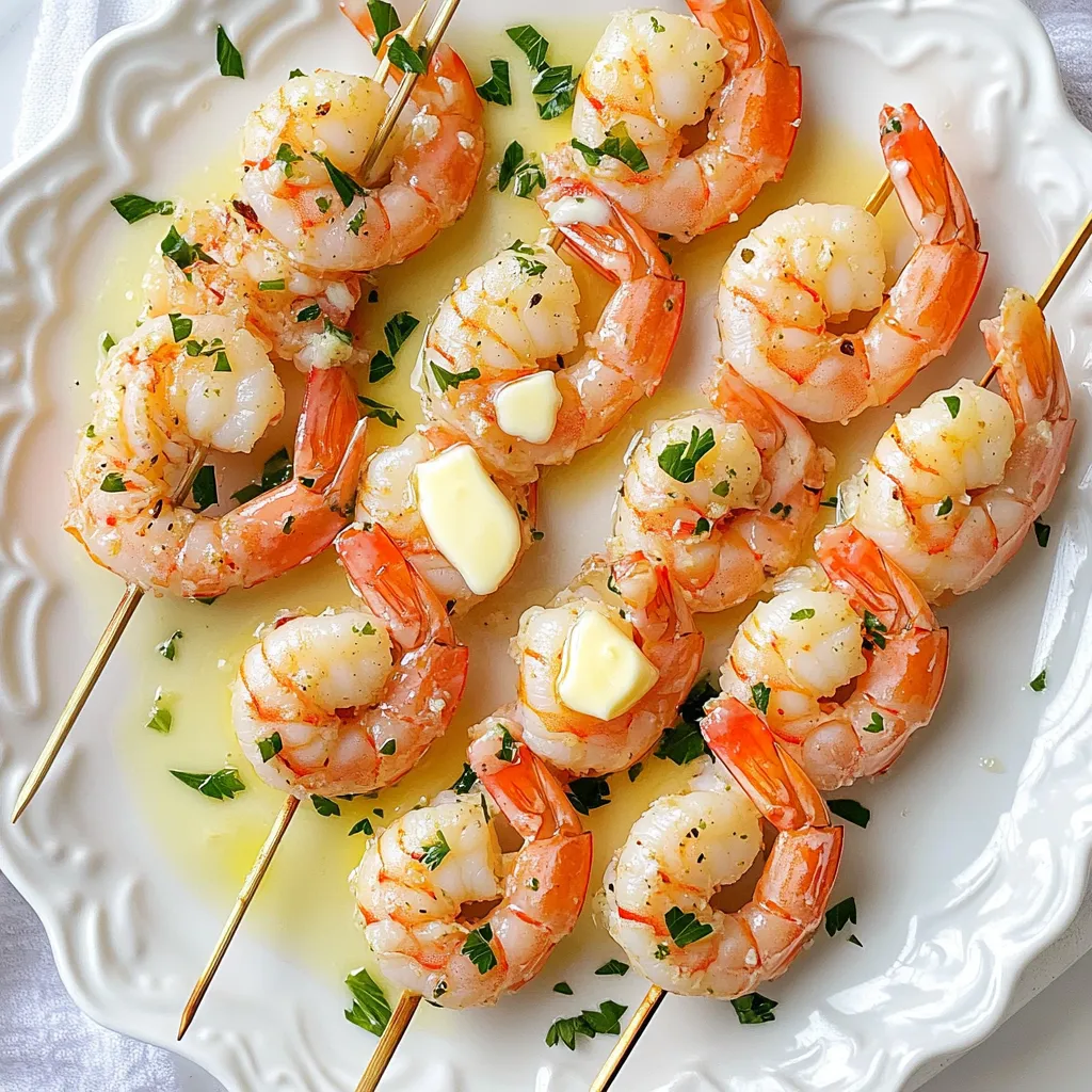 Air Fryer Garlic Butter Shrimp Skewers Flavor Boost