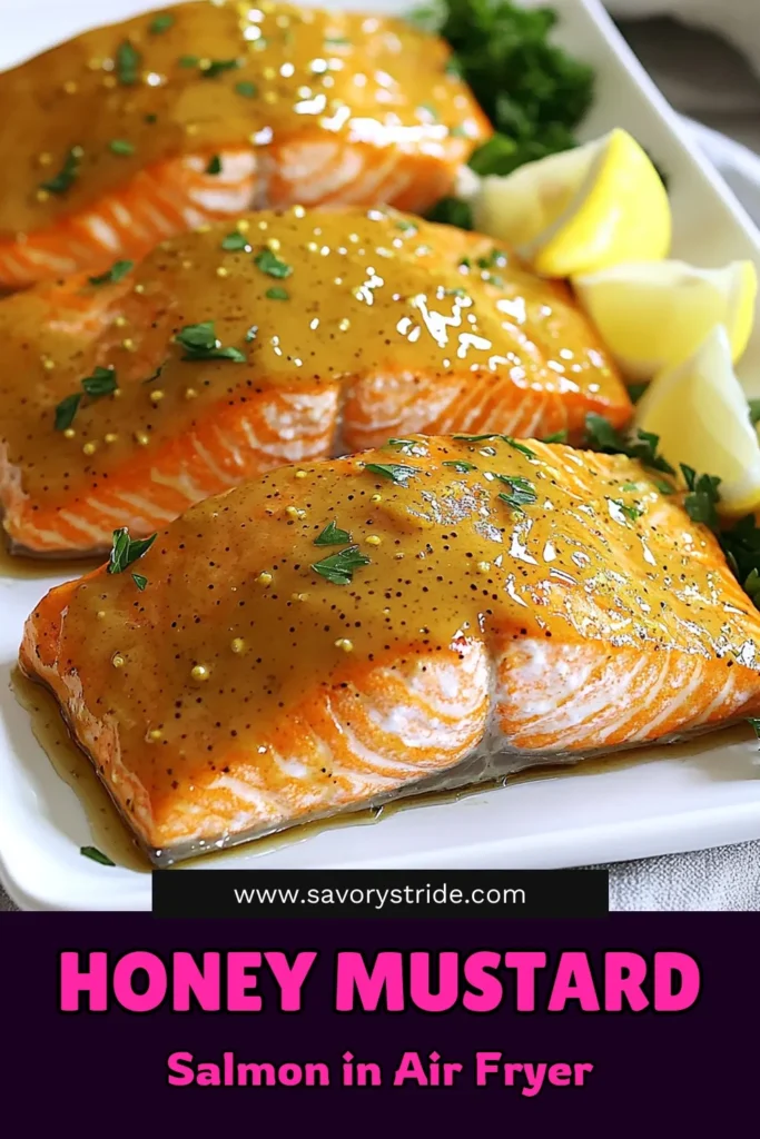 Indulge in a deliciously easy Air Fryer Honey Mustard Salmon recipe that will elevate your weeknight dinners! This flavorful dish combines honey, Dijon mustard, and smoky spices for a perfect balance of taste. Ready in just 30 minutes, it's a quick and healthy option that’s sure to impress. Click through to explore this recipe, and make your next meal unforgettable! #AirFryerRecipes #HealthyDinner #SalmonRecipes #QuickMeals