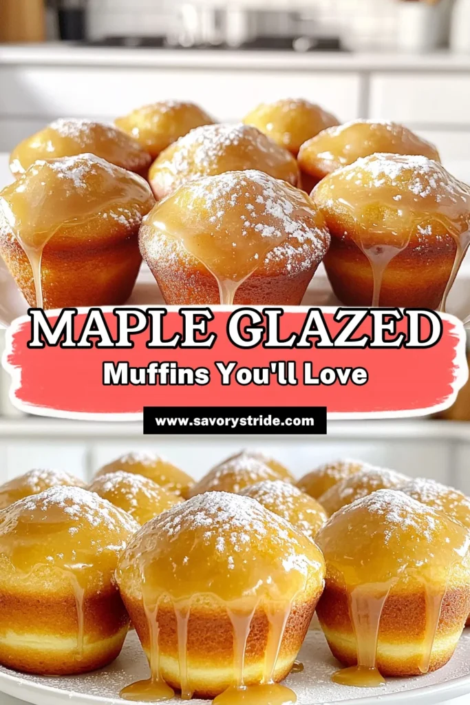 Indulge in these Fluffy Maple Glazed Donut Muffins that are perfect for any occasion! With a delightful blend of warm spices and a sweet maple glaze, these muffins are super easy to make and guarantee a delicious treat. Perfect for breakfast or a sweet snack, click through for the full recipe and impress your friends and family with your baking skills! #DonutMuffins #MapleGlaze #BakingRecipes #SweetTreats
