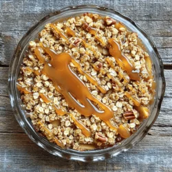 To make a delicious caramel apple crisp oat topping, gather these ingredients: - 1 cup rolled oats - 1/2 cup all-purpose flour - 1/2 cup packed brown sugar - 1/2 teaspoon ground cinnamon - 1/4 teaspoon salt - 1/2 cup unsalted butter, melted - 1/2 cup chopped pecans (optional) - 1/4 cup caramel sauce, for drizzling Each ingredient has a role. The rolled oats give texture. The all-purpose flour helps bind it all. Brown sugar adds sweetness and richness. Ground cinnamon brings warmth and spice. Salt balances the flavors. Melted butter creates that perfect crumbly topping. Pecans, if you choose to add them, give a lovely crunch. Finally, the caramel sauce adds a sweet finish. Make sure all your ingredients are fresh. This ensures the best taste. Enjoy the process of measuring and mixing. Each step gets you closer to a tasty treat! Start by preheating your oven to 350°F (175°C). This step gets your kitchen ready for baking. A hot oven helps the topping become golden and crunchy. In a large bowl, mix together the rolled oats, all-purpose flour, packed brown sugar, ground cinnamon, and salt. Stir until the dry items blend well. Next, pour in the melted butter. Mix until everything is crumbly. If you want, fold in the chopped pecans for extra crunch. The nuts add a nice flavor boost. Spread the oat mixture evenly on a baking sheet lined with parchment paper. Bake for 15-20 minutes. Keep an eye on it! Stir halfway through to make sure it bakes evenly. You want it golden brown and fragrant. Once done, take it out and let it cool for a few minutes. While the topping is still warm, drizzle it with caramel sauce. Use as much or as little as you like. This sweet touch makes it even better! You can use the topping on your favorite apple crisp or even over ice cream. It adds a delicious crunch and flavor. Enjoy your treat! To get that nice crunch, bake the oats just right. Stir halfway through baking. This helps them cook evenly. You want them golden brown. If they are too soft, they won’t have that crisp texture. A good crunch makes every bite great! Fresh ingredients make a big difference. Use new rolled oats, fresh pecans, and quality butter. Old oats can taste stale. Fresh spices, like cinnamon, also bring out the flavor. If you can, use local apples for your crisp. They add a fresh taste that you will love! This caramel apple crisp oat topping is very versatile. It’s perfect on warm apple crisp or ice cream. Try it on yogurt for a tasty breakfast. Drizzling extra caramel sauce on top is a fun option. You can even mix in chocolate chips for a sweet twist! {{image_2}} If you want a nut-free topping, skip the pecans. You can still enjoy a great crunch. Use the same oats and flour mix. The flavor will remain rich and tasty. This is perfect for those with nut allergies. You’ll still get that caramel and cinnamon goodness. To make this topping gluten-free, switch to gluten-free flour. Many brands offer a good all-purpose gluten-free mix. Ensure the oats are certified gluten-free too. It keeps the texture light while still being safe for gluten-sensitive folks. Your dessert will taste just as delicious. Want to amp up the flavor? Here are some ideas: - Add a dash of vanilla extract to the butter mix. - Try mixing in some shredded coconut for sweetness. - Use different spices like nutmeg or allspice for a warm twist. - You can even sprinkle in some chocolate chips after baking. These small changes make a big impact on taste. Enjoy experimenting! To store your leftover caramel apple crisp oat topping, let it cool completely. Once cool, place it in an airtight container. Store it in the fridge for up to one week. This way, you keep all the flavors intact. If you want to enjoy it later, make sure it is well covered. When you're ready to enjoy your topping again, you can reheat it easily. Preheat your oven to 350°F (175°C). Spread the topping on a baking sheet. Heat it for about 5-10 minutes until warm. This will help regain some of its crispiness. You can also microwave it for 20-30 seconds if you prefer a quicker method. If you want to store it longer, freezing is a great option. First, let the topping cool completely. Then, place it in a freezer-safe bag or container. Press out any air before sealing. It can last in the freezer for up to three months. To use it later, thaw it in the fridge overnight before reheating. This keeps the texture and taste as fresh as possible. Yes, you can use quick oats. They cook faster and may be softer. However, rolled oats give a better texture. They are chewier and hold their shape well. If you want a crunchier topping, stick with rolled oats. They add a nice bite to your crisp. To make homemade caramel sauce, you need just three ingredients: sugar, butter, and cream. Start by melting one cup of sugar in a pan over medium heat. Stir until it turns a golden color. Then, add 6 tablespoons of butter and mix well. Slowly pour in half a cup of cream while stirring. Keep stirring until it is smooth. Let it cool before using. This sauce is rich and sweet. For apple crisp, I recommend using firm apples. Granny Smith, Honeycrisp, or Fuji are great choices. They hold up well during baking and provide a nice balance of sweet and tart flavors. Using a mix of apples can add depth to your dish. Always choose fresh apples for the best taste. This blog post reviewed how to make a tasty apple crisp. We discussed the ingredients, steps, tips, variations, storage, and answered common questions. Following these steps will help you create a delicious dessert. Remember, using fresh ingredients makes a big difference. Enjoy sharing this crisp with friends and family. I hope you find joy in making it your own!