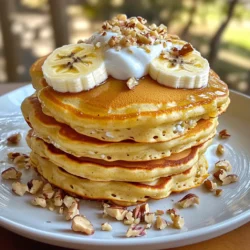 To make high-protein cottage cheese pancakes, you need these simple items: - 1 cup cottage cheese - 1 cup rolled oats - 2 large eggs - 1 teaspoon baking powder - 1 teaspoon vanilla extract - Pinch of salt - Cooking spray or a little oil for the pan These ingredients blend together to create a thick batter that cooks into fluffy pancakes. Cottage cheese is a great source of protein. It can help you feel full. Here are some key benefits: - High in Protein: One cup has about 28 grams of protein. - Low in Calories: It offers a great way to enjoy meals without high calories. - Rich in Calcium: This nutrient helps build strong bones. - Versatile: You can use it in many recipes, not just pancakes. Using cottage cheese in pancakes boosts nutrition while keeping them tasty. You can add a few optional ingredients to make your pancakes even better: - 1/2 teaspoon cinnamon: Adds warmth and spice. - 1 tablespoon honey or maple syrup: Sweetens the pancakes naturally. - Fresh fruits: You can add berries or bananas for extra flavor and nutrition. These ingredients let you customize your pancakes to fit your taste. Enjoy experimenting! To start, I grab my blender. I add 1 cup of cottage cheese, 1 cup of rolled oats, and 2 large eggs. Next, I sprinkle in 1 teaspoon of baking powder and 1 teaspoon of vanilla extract. If I want, I can add 1/2 teaspoon of cinnamon and 1 tablespoon of honey or maple syrup. A pinch of salt goes in last. I blend everything until it is smooth. The batter will be thick, which is perfect for pancakes. I heat a non-stick skillet over medium heat. I lightly grease it with cooking spray or a small amount of oil. I pour about 1/4 cup of batter for each pancake. I cook them for 3-4 minutes. I know they are ready to flip when bubbles form and the edges look set. I flip the pancake carefully and cook it for another 2-3 minutes. They should be golden brown and cooked through. I repeat this until I use all the batter, adjusting the heat as needed. For serving, I stack the pancakes high on a plate. I love to add sliced bananas on top. A dollop of Greek yogurt makes it creamy, and I sprinkle chopped nuts for a crunchy finish. You can also use fresh fruits or a drizzle of honey for extra flavor. These pancakes look great and taste even better! To get fluffy pancakes, blend your batter well. The cottage cheese should break down and mix evenly. A thick batter helps too. Use a non-stick pan to prevent sticking. Cook on medium heat to ensure even cooking. Wait for bubbles to form before flipping. This shows they are ready to turn. Golden brown pancakes mean they're cooked right. You can swap ingredients to fit your diet. For gluten-free, use gluten-free oats. If you want a dairy-free option, try almond or soy yogurt instead of cottage cheese. For sweeteners, maple syrup or agave work well. If you avoid eggs, use flaxseed meal mixed with water as a binding agent. Each change can keep the taste tasty and fun! Store leftover pancakes in an airtight container in the fridge. They last about three days. To reheat, use a toaster or a microwave. For the best results, microwave for 20-30 seconds. If using the toaster, set it to low. You can also freeze pancakes for later. Just stack them with parchment paper between. They can last up to three months in the freezer! {{image_2}} You can make these pancakes even more fun! Try adding blueberries or chocolate chips. Just mix in about 1/2 cup of your choice into the batter. Fresh or frozen blueberries work well. If you love chocolate, use mini chocolate chips for a sweet touch. These flavors brighten your pancakes and make them extra tasty. Not a fan of oats? You can swap them for other flours. Almond flour or whole wheat flour are great choices. They add a nutty taste and keep the pancakes healthy. If you use almond flour, start with 3/4 cup instead of 1 cup. This helps keep the right thickness. Each flour option changes the flavor, so feel free to experiment! Want to make these pancakes vegan? You can easily adapt the recipe! Replace the eggs with 1/4 cup of applesauce or a mashed banana. Use plant-based cottage cheese or silken tofu for a creamy base. Make sure to use maple syrup instead of honey. These changes keep the pancakes tasty and kind to our animal friends. Enjoy your vegan treat! To keep your high-protein cottage cheese pancakes fresh, store them in the fridge. Place the pancakes in an airtight container. This helps prevent them from drying out. You can layer parchment paper between pancakes to avoid sticking. Make sure to seal the container tightly to keep out air. Freezing is a great way to save these pancakes for later. First, let them cool completely. Then, stack them with parchment paper in between each pancake. Wrap the stack tightly in plastic wrap or foil. Place the wrapped stack in a freezer-safe bag. This method keeps them fresh for up to three months. In the fridge, these pancakes last about three to four days. If you freeze them, they can last up to three months. Always check for signs of spoilage, like an off smell or strange texture, before eating. Enjoy them warm for the best taste! Yes, you can make these pancakes without eggs. Use mashed bananas or unsweetened applesauce instead. About 1/4 cup of either works well. This swap adds moisture and sweetness. The texture may change slightly but will still taste great. To boost protein, add protein powder to the batter. One scoop can fit right in. You could also mix in more cottage cheese. Greek yogurt is another option for extra protein. Nuts and seeds can also add a crunchy protein punch. Yes, these pancakes are great for meal prep. You can make them ahead and store them. Let the pancakes cool completely. Then, stack them in a container, separating layers with parchment paper. Store in the fridge for up to five days or freeze for longer storage. Just reheat before serving. In this post, we explored delicious pancakes made with cottage cheese. We covered key ingredients, their health benefits, and options for better taste. I shared easy steps for making and serving these fluffy pancakes. Tips helped you perfect them, while variations offered fun ideas. You learned about storage methods and answered common questions. Now you can enjoy tasty, healthy pancakes any time!