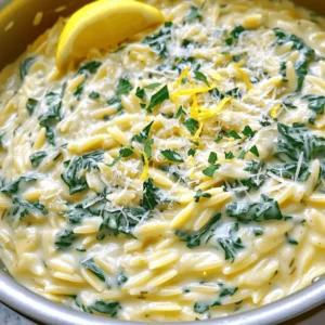 Heavenly One Pot Creamy Lemon Garlic Orzo Recipe