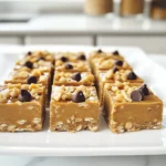 To make these no-bake peanut butter bars, you need some simple and tasty ingredients. Here’s what you'll need: - 1 cup creamy peanut butter - 1/2 cup honey or maple syrup - 2 cups rolled oats - 1/2 cup almond flour - 1/2 cup dark chocolate chips - 1/4 teaspoon salt - 1 teaspoon vanilla extract - Optional: 1/4 cup chopped nuts (like almonds or walnuts) Each ingredient plays a key role in the flavor and texture of the bars. The creamy peanut butter gives a rich taste, while honey or maple syrup adds sweetness. Rolled oats provide a hearty base, and almond flour brings a nice texture. Dark chocolate chips offer a sweet, chocolatey bite. You can also add chopped nuts for extra crunch if you like. Feel free to mix and match based on your taste or what you have at home. This recipe is flexible and fun to customize! {{ingredient_image_1}} First, get a medium saucepan. Add 1 cup of creamy peanut butter and 1/2 cup of honey. You can also use maple syrup. Heat this on low. Stir the mix until it melts and is smooth. This step is key to making the bars creamy. Next, grab a large bowl. Add 2 cups of rolled oats and 1/2 cup of almond flour. Mix these dry ingredients well. This helps the bars hold together later. Now, take your melted peanut butter mix off the heat. Add 1 teaspoon of vanilla extract and 1/4 teaspoon of salt. Stir this in well. Pour this mix over the dry ingredients. Stir until everything combines. If you want some crunch, fold in 1/2 cup of dark chocolate chips and any chopped nuts you like. Line an 8x8 inch baking dish with parchment paper. Leave some paper hanging over the edges. This helps with easy removal. Pour the mixture into the dish. Press it down firmly with a spatula or your hands. Make sure it’s even and compact. Refrigerate for at least 1 hour. Once firm, lift it out using the parchment. Cut into bars and enjoy! When picking peanut butter, go for creamy. Creamy peanut butter binds better and gives a smooth texture. Check the label for added sugars and oils. Natural options are often the best. Look for peanut butter with just peanuts and salt. This keeps the taste pure and rich. To make these bars nut-free, swap peanut butter with sunbutter or soy nut butter. Both options give a similar taste without nuts. You can also use seed butter made from pumpkin or sesame seeds. Ensure you check for allergens in any substitute. This way, everyone can enjoy the bars safely. The key to firm bars is pressing the mixture well. Use a spatula or your hands to compact it into the dish. This helps the bars hold together. Refrigerate them for at least an hour. If they are still too soft, chill them longer. You want to cut them easily without falling apart. Pro Tips Storage Tip: To keep your bars fresh, store them in an airtight container in the refrigerator. They can last up to a week! Sweetness Adjustment: Feel free to adjust the sweetness by adding more or less honey/maple syrup according to your taste preference. Nut Variations: Experiment with different nuts or seeds to customize the flavor and texture of your bars. Chocolate Options: If you're a chocolate lover, consider drizzling melted chocolate on top before refrigerating for an extra indulgent treat! {{image_2}} You can switch up the sweetener in this recipe. Honey adds a nice flavor, but you can use maple syrup for a vegan option. Agave syrup is another good choice. Each sweetener changes the taste a bit. Try them all to find your favorite! Almond flour works well in these bars, but you can try other flours too. Coconut flour is a great gluten-free option. Oat flour will keep the recipe simple and tasty. Just remember, different flours may change the texture. Adjust the amount if needed. Mix-ins can make your bars extra special. Add in some chopped nuts for crunch. You can use almonds, walnuts, or even pecans. Dried fruits like cranberries or raisins also work well. For a twist, try adding seeds like chia or pumpkin seeds. Each mix-in adds flavor and fun! To keep your no-bake peanut butter bars fresh, store them in an airtight container. This helps prevent them from drying out. Place a piece of parchment paper between layers if you stack them. It will stop them from sticking together. Always keep them in the fridge. This keeps them firm and tasty. If you want to save some bars for later, freezing is a great option. Wrap each bar tightly in plastic wrap. Then, place the wrapped bars in a freezer-safe bag. Remove as much air as possible for best results. You can freeze these bars for up to three months. When you’re ready to eat them, let them thaw in the fridge overnight. These bars last for about a week in the fridge. After that, they may lose some taste and texture. If you freeze them, they keep their flavor and texture much longer. Always check for any changes in smell or appearance before eating. Enjoy your delicious treats! Yes, you can use maple syrup instead of honey. The bars will still taste sweet. Maple syrup adds a unique flavor. Just use the same amount, half a cup. The bars are set when they feel firm to touch. After one hour in the fridge, check them. If they hold together well, they are ready to cut. You can use oat flour or all-purpose flour. Both will work well in this recipe. Just keep the same amount, half a cup. To make the bars vegan, use maple syrup. Also, choose dairy-free chocolate chips. This way, you keep all the great flavors. Yes, adding protein powder is a great idea. You can mix in a scoop with the dry ingredients. This adds nutrition without changing the flavor much. We explored a simple no-bake peanut butter bar recipe. You learned its ingredients, step-by-step instructions, and helpful tips. The variations let you customize the bars to your taste. Proper storage keeps your bars fresh for longer. In summary, these bars make a great snack and are easy to prepare. Enjoy experimenting with flavors and ingredients. Your taste buds will thank you!
