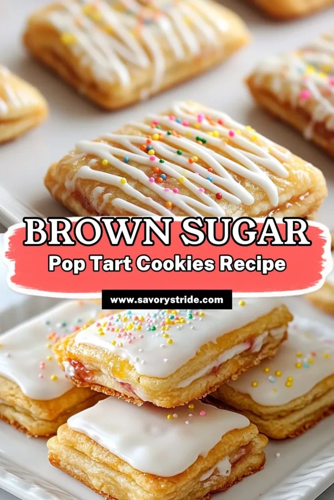 Indulge in the deliciousness of Brown Sugar Pop Tart Cookies with this easy cookie recipe that combines homemade brown sugar cookies and your favorite jam. Perfect for any occasion, these frosted cookie treats are sure to impress! Enjoy a delightful twist on a classic with our Frosted Cookie Recipe. Ready to bake a batch? Save this recipe and get started today! #BrownSugarPopTartCookies #EasyPopTartCookies #CookieRecipeWithJam #HomemadeBrownSugarCookies