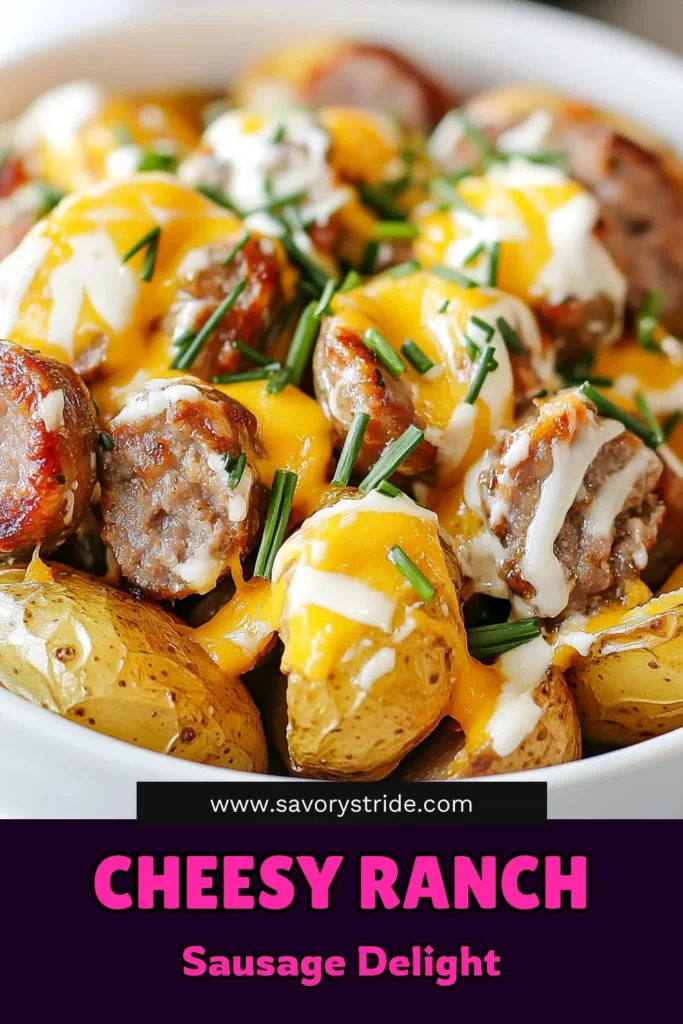 Indulge in these cheesy ranch potatoes featuring Italian sausage for a delightful twist on comfort food. This easy Italian sausage recipe combines oven roasted potatoes with rich cheddar cheese for a dish that’s perfect for any occasion. Enjoy the creamy ranch dressing that ties it all together. Perfect for quick dinners, your family will love it! Try this recipe today and save for later! #CheesyRanchPotatoes #EasyComfortFood #CheddarCheeseRecipes #OvenRoastedPotatoes