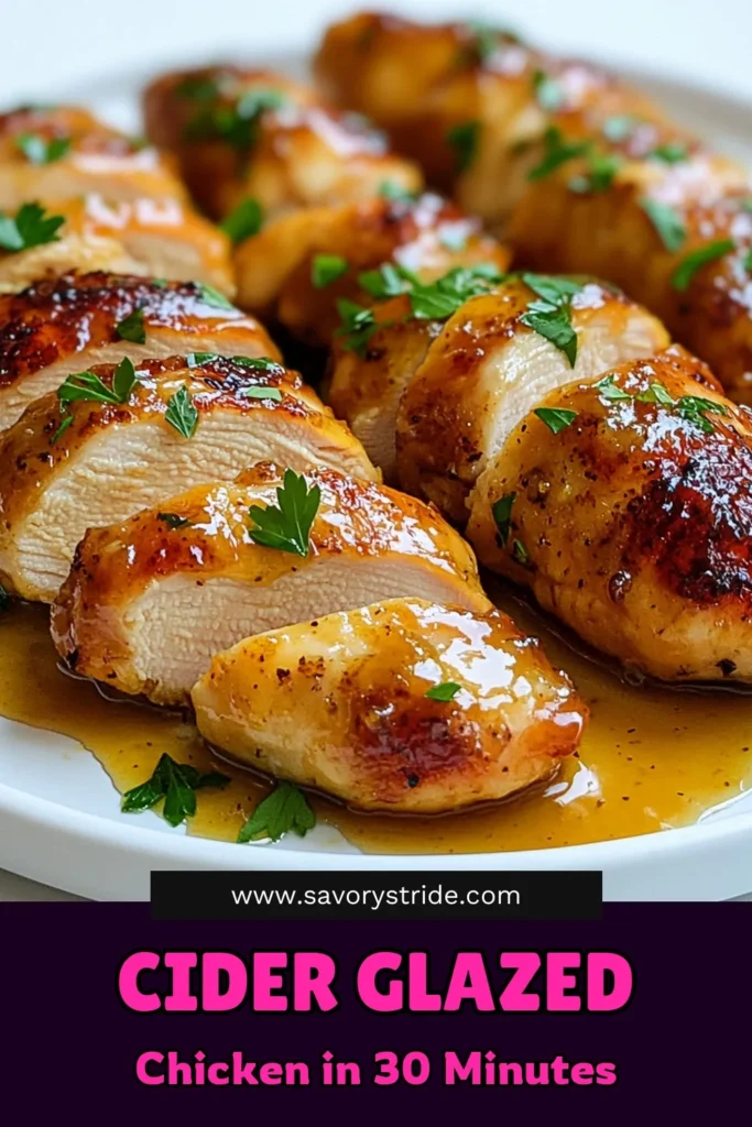 Delight your taste buds with this delicious Apple Cider Glazed Chicken Tenderloin recipe! Combining sweet apple cider and tangy mustard, this dish is bursting with flavor and perfect for dinner. Follow our simple steps for a juicy main course everyone will love. Ready to impress your family? Click through to explore the full recipe and elevate your cooking game today! #AppleCiderChicken #EasyRecipes #FamilyDinner #CookingAtHome