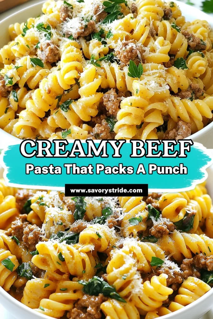 Looking for a nutritious and delicious creamy beef pasta recipe? This whole grain pasta dish is packed with protein, making it a perfect high protein pasta meal for any day! Made with lean ground beef and a creamy Greek yogurt pasta sauce, this recipe is both simple and satisfying. Enjoy a wholesome dinner in just 30 minutes! Save this recipe for a healthy twist on a classic favorite. #CreamyBeefPasta #HighProteinRecipes #GreekYogurtSauce #LeanGroundBeef
