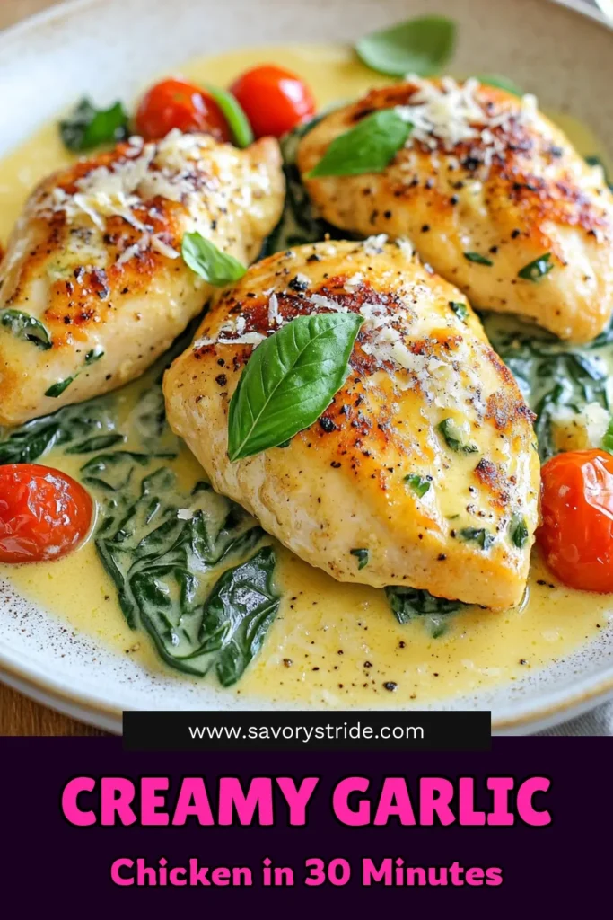 Discover how to make a delicious creamy Tuscan chicken recipe that combines garlic chicken with spinach for an easy creamy chicken dinner. This Italian chicken skillet recipe is perfect for a weeknight meal! With tender chicken breast in a rich Parmesan sauce, it's a flavorful dish that everyone will love. Try this mouthwatering recipe now and elevate your dinner game! Save and enjoy! #CreamyTuscanChicken #GarlicChicken #EasyDinner #ItalianRecipes