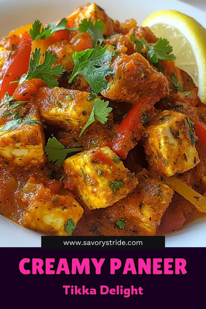 Discover the deliciousness of this Paneer Tikka Masala recipe, your go-to for a flavorful journey into Vegetarian Indian cuisine. This easy paneer tikka is marinated in a homemade masala sauce that infuses every bite with tandoori magic. Perfect for family dinners or gatherings! Try it today and enjoy a hearty meal that’s sure to impress. Save this recipe for later! #PaneerTikkaMasala #VegetarianIndianCuisine #TandooriPaneerRecipe #EasyPaneerTikka