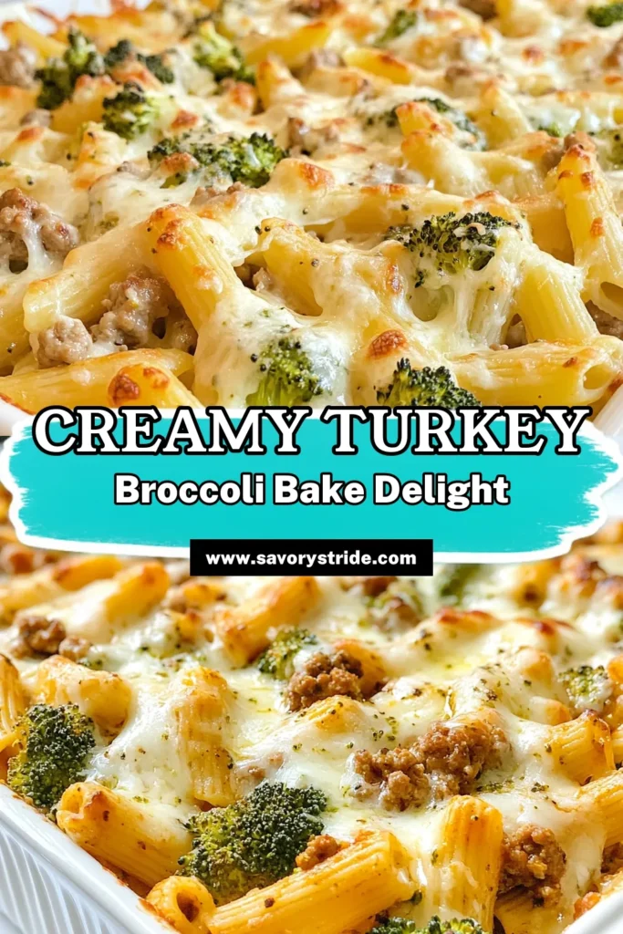 Discover a delicious and healthy Ground Turkey Broccoli Pasta Bake that your family will love! This easy ground turkey recipe combines tender broccoli and cheesy goodness into a delightful cheesy pasta bake with broccoli. Perfect for weeknight dinners, this broccoli pasta bake recipe is packed with flavor and nutritious ingredients. Don't miss out - save the recipe and make it tonight! #GroundTurkeyPastaBake #HealthyPastaDishes #EasyGroundTurkeyRecipes #CheesyPastaBakeWithBroccoli