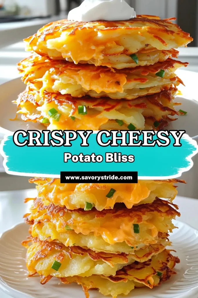 Satisfy your cravings with these crispy and cheesy potato pancakes! Made with simple ingredients like grated potatoes and cheddar cheese, this delightful recipe is perfect for snacks or side dishes. Discover how to make these delicious pancakes from scratch in just 30 minutes. Click through for the full recipe and impress your family and friends with this tasty treat! #CheesyPotatoPancakes #EasyRecipes #ComfortFood #SnackIdeas