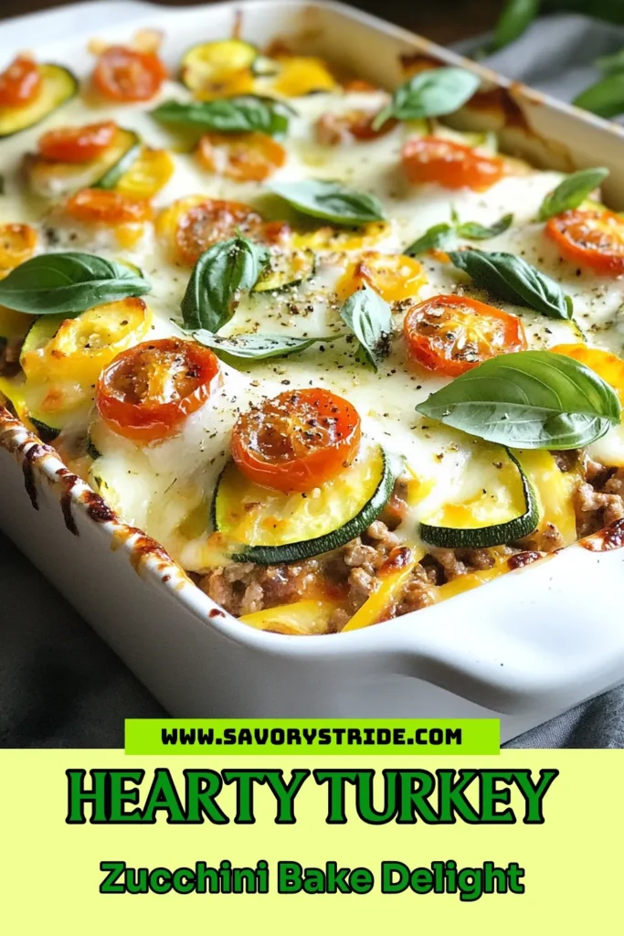 Looking for a delicious and healthy dinner option? Try this ground turkey zucchini casserole! Packed with flavor, this easy zucchini recipe features ground turkey, fresh zucchini, and gooey mozzarella cheese. Perfect for a low-carb meal, this Italian turkey casserole is sure to please the whole family. Ready in just under an hour, it’s the ideal healthy turkey casserole recipe for busy weeknights. Save this recipe now and enjoy a wholesome meal tonight! #HealthyEating #ZucchiniRecipes #GroundTurkey #LowCarbCasserole