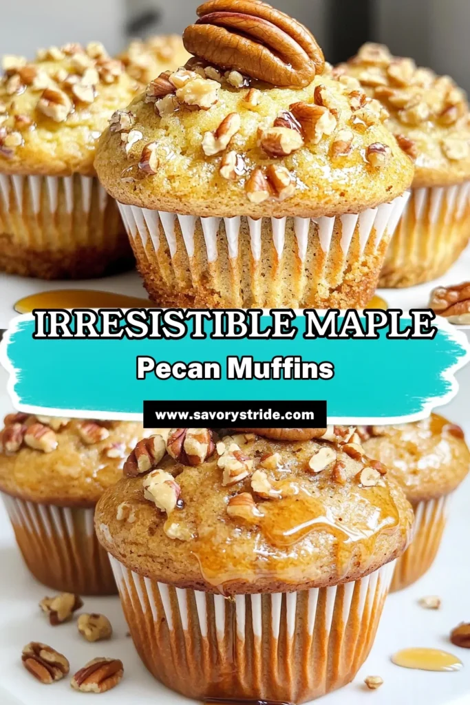 Indulge in the delightful taste of Bakery Style Maple Pecan Muffins! These muffins are packed with rich flavors, featuring mouthwatering maple syrup and crunchy pecans that will elevate your breakfast or snack time. Perfectly soft and sweet, they're easy to make with simple ingredients. Click through for the full recipe and bring some bakery magic into your kitchen today! #MaplePecanMuffins #BakingRecipes #MuffinLove #BreakfastIdeas