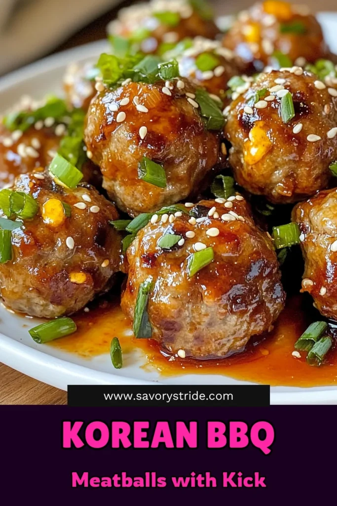 Savor the flavors of Korean BBQ with these delicious Korean BBQ meatballs drizzled in a tantalizing spicy mayo recipe. Perfect as Asian-inspired appetizers, these tender ground beef meatballs blend savory ingredients and are paired with a gochujang spicy mayo for that extra kick. Try the easy steps today and impress your guests! Save this recipe for your next gathering! #KoreanBBQMeatballs #SpicyMayoRecipe #AsianInspiredAppetizers #GroundBeefMeatballs