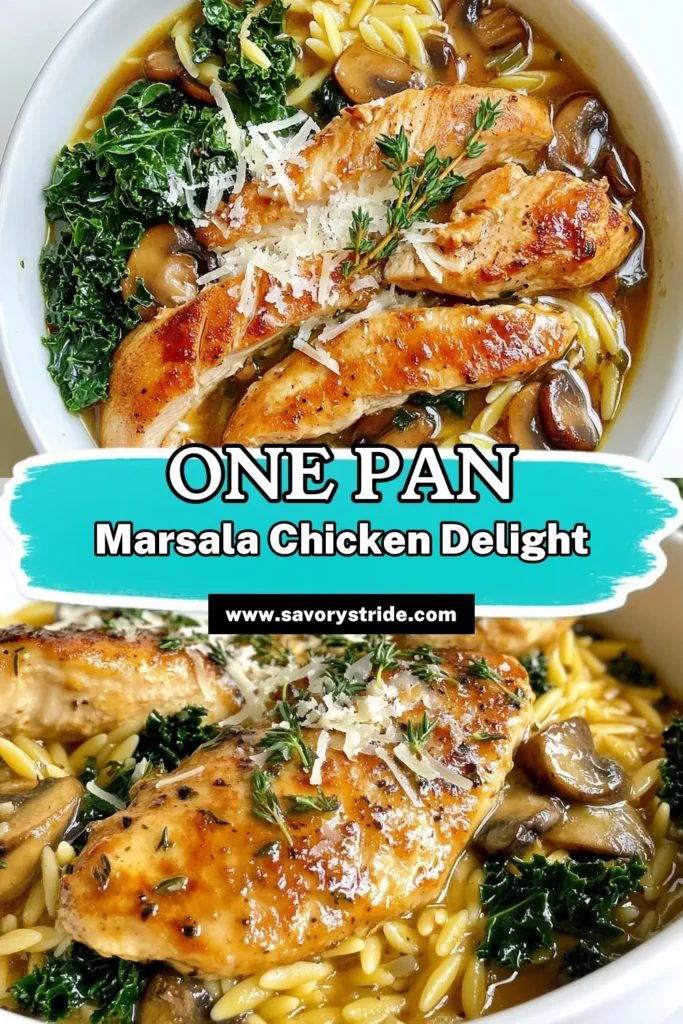Discover the deliciousness of this Marsala chicken recipe featuring orzo pasta for a quick and healthy one-pan chicken dinner. Perfect for busy nights, this dish combines tender chicken with flavorful mushrooms and greens, all in just 30 minutes! Try this easy recipe for your next meal and impress your family with a delightful dish that’s both nutritious and satisfying. Save this Marsala Chicken Orzo recipe today! #MarsalaChicken #OrzoPasta #QuickChickenMeals #HealthyDinner