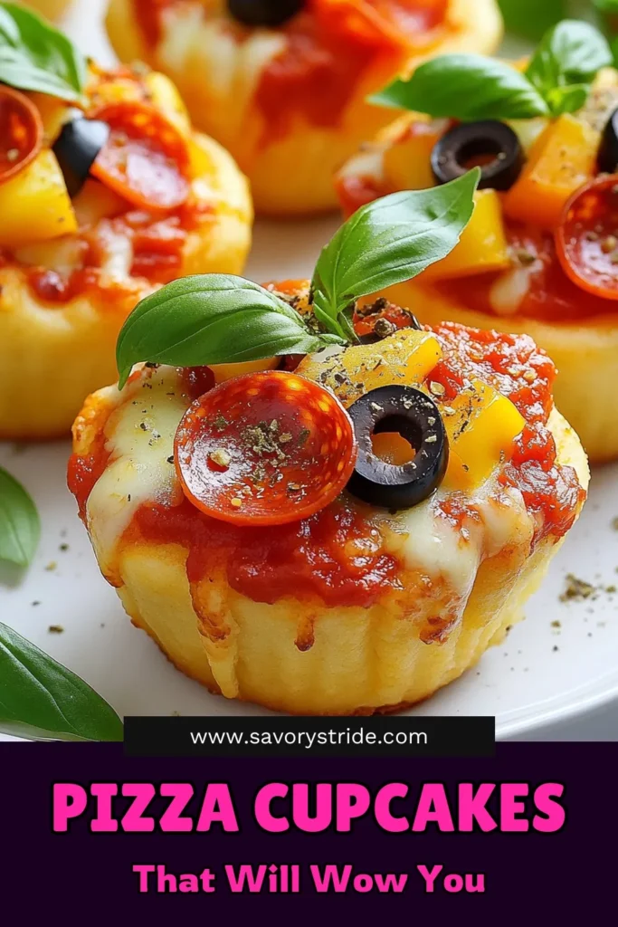 Discover the fun twist on a classic favorite with these delicious pizza cupcakes! Perfect for parties or a unique snack, these treats are made with flaky pizza dough and your favorite toppings. Easy to prepare in just 30 minutes, they're sure to wow your friends and family. Click to explore this tasty recipe and create your own savory bites today! #PizzaCupcakes #EasyRecipes #SnackIdeas #PartyFood