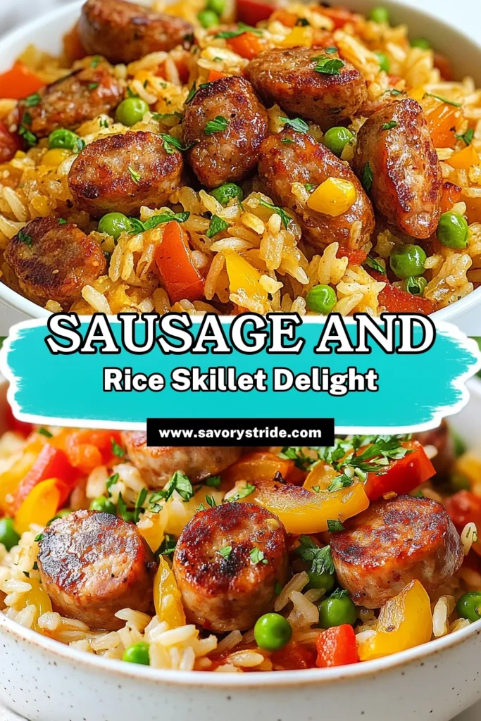 Discover the ultimate hearty sausage and rice skillet recipe that's perfect for busy weeknights! This spicy chicken sausage recipe is not only simple to make but also packed with flavor in just one-pan rice dishes. Enjoy this easy skillet meal featuring tender chicken sausage and rice, colorful veggies, and delicious spices. Ready in just 30 minutes, it’s a must-try! Save this chicken sausage and rice recipe for your next dinner! #OnePanMeals #EasyDinner #SkilletRecipes #ChickenSausage