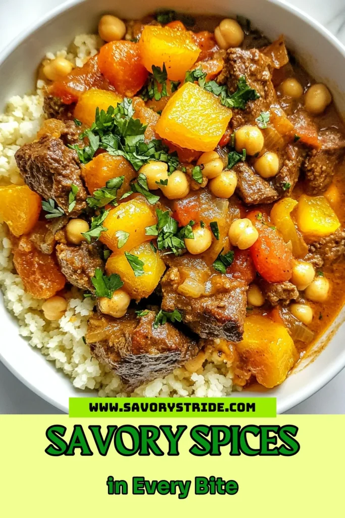 Discover the irresistible flavors of Moroccan cuisine with this Moroccan beef stew! This hearty beef stew recipe features tender, slow-cooked Moroccan beef combined with spices, dried apricots, and chickpeas. Perfect for cozy dinners, this delightful dish is sure to impress. Ready to warm up your kitchen with this savory recipe? Try our Moroccan Beef Delight today! Save this for your next meal inspiration. #MoroccanBeefStew #BeefStewRecipe #HeartyBeefDishes #MoroccanCuisineRecipes