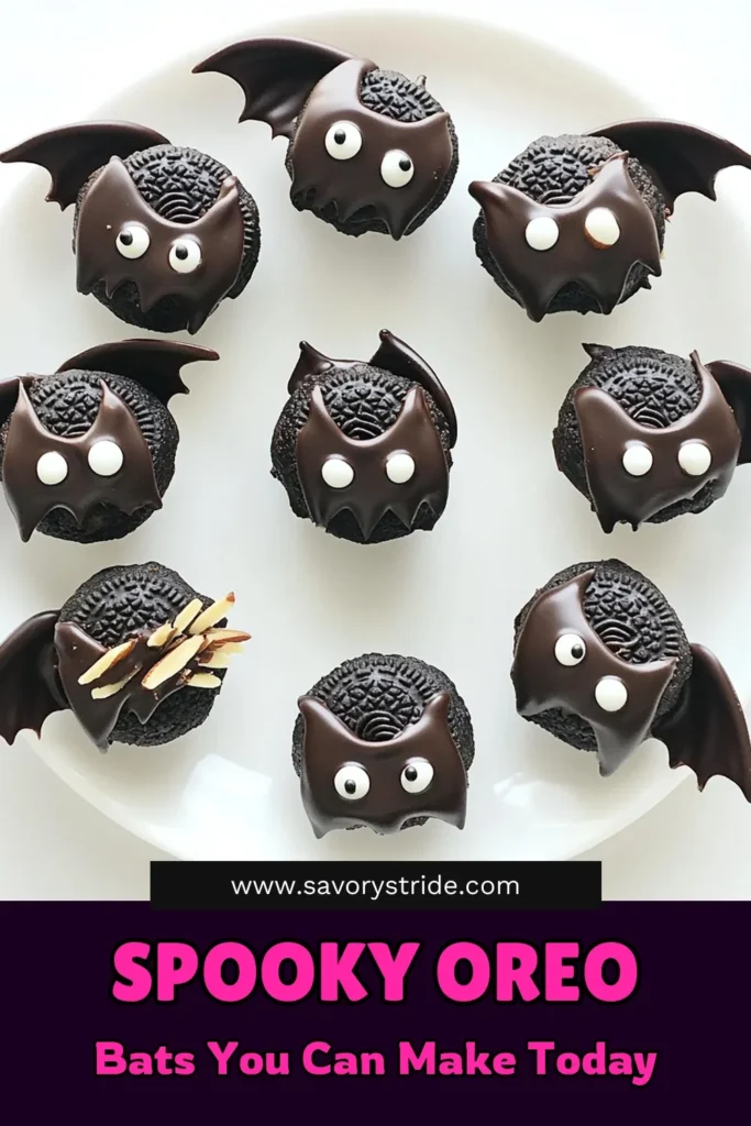Get ready to create a spooky treat with these adorable Halloween Oreo Truffle Bats! Made with simple ingredients like Oreos and cream cheese, these delicious truffles are coated in dark chocolate and decorated to resemble cute bats. Perfect for parties or any Halloween gathering, they are sure to impress! Click to explore the full recipe and make your holiday extra festive. #HalloweenTreats #OreoTruffles #BakingFun #HalloweenRecipes