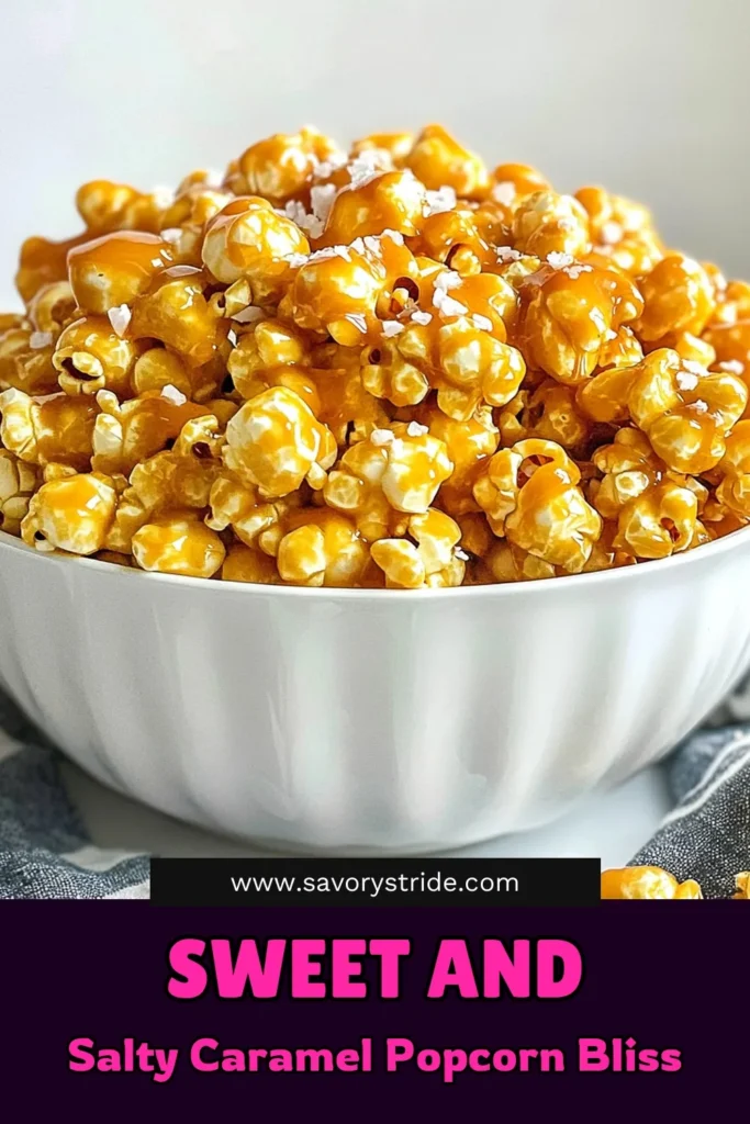 Indulge in this easy caramel popcorn recipe for a delicious sweet and salty popcorn treat! With just a few simple ingredients, you can make homemade popcorn caramel that’s perfect for movie nights or party snacks. Our popcorn treat recipe provides a crunchy, irresistible snack that everyone will love. Don’t miss out on this easy caramel popcorn – save this pin and try it today! #CaramelPopcorn #PopcornTreat #SweetAndSalty #HomemadePopcorn