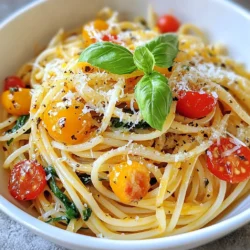 To make Gigi's Chili Oil Pasta, you need these main ingredients: - 250g spaghetti or linguine - 4 tablespoons chili oil - 3 cloves garlic, thinly sliced - 1 teaspoon red pepper flakes (adjust to taste) - 1 cup cherry tomatoes, halved - 1 cup baby spinach - 1/4 cup grated Parmesan cheese (plus extra for serving) - Salt and pepper to taste These ingredients come together to create a simple yet flavorful dish. The chili oil gives it a nice kick, while the garlic adds depth. You can use these optional garnishes to elevate your dish: - Fresh basil leaves - Extra grated Parmesan cheese These garnishes add freshness and a burst of flavor. They also make the dish look more appealing. If you need to swap some ingredients, here are a few ideas: - Use olive oil instead of chili oil for a milder flavor. - Any short pasta can work if you don't have spaghetti or linguine. - For a dairy-free option, try nutritional yeast in place of Parmesan. These substitutions keep the dish tasty while allowing you to adapt based on what you have. {{ingredient_image_1}} First, bring a large pot of water to a boil. Add salt to the water. This step adds flavor to the pasta. Next, add 250g of spaghetti or linguine. Cook it according to the package directions until it is al dente. This usually takes about 8 to 10 minutes. Remember to stir the pasta occasionally. Once done, reserve 1 cup of pasta water. Drain the pasta in a colander. Now, grab a large skillet. Heat 4 tablespoons of chili oil over medium heat. Once the oil is hot, add 3 cloves of thinly sliced garlic. Sauté for about 2 to 3 minutes. You want the garlic to be fragrant and lightly golden. Do not let it burn. Next, sprinkle in 1 teaspoon of red pepper flakes. Stir for another 30 seconds to mix the flavors. Then, toss in 1 cup of halved cherry tomatoes. Cook for 2 to 3 minutes until they soften. Add the drained pasta to the skillet. Toss it gently to coat it with the chili oil sauce. If it seems dry, pour in some of the reserved pasta water. Now, stir in 1 cup of baby spinach. Cook for another 1 to 2 minutes until the spinach wilts. Season the dish with salt and pepper to your taste. Finally, remove the skillet from heat and stir in 1/4 cup of grated Parmesan cheese. Mix well to spread the cheese evenly. Serve hot and garnish with fresh basil leaves and more Parmesan cheese. Enjoy your delicious meal! To cook pasta just right, start with a big pot of water. Use about 4 quarts for every pound of pasta. Bring it to a rolling boil. Add a good pinch of salt. This adds flavor. Add your spaghetti or linguine. Cook it for the time listed on the package. Aim for al dente. This means the pasta should be firm but not hard. Before draining, save one cup of pasta water. This water helps to make the sauce creamy. Gigi's Chili Oil Pasta is all about spice. Start with 1 teaspoon of red pepper flakes. If you want more heat, feel free to add more. Mix in the chili oil gently. Taste as you go. You can also use less chili oil if you want it mild. Remember, you can always add spice, but you can't take it away! Garlic is key in this dish. Slice it thin and sauté it until golden. This brings out the sweet and nutty flavors. Fresh herbs make a difference too. Add fresh basil leaves right before serving. It brightens the dish and adds freshness. You can also use parsley if you like. For an extra kick, drizzle more chili oil on top before serving. Enjoy your flavorful meal! Pro Tips Use High-Quality Chili Oil: The flavor of your dish will greatly depend on the quality of the chili oil you use. Opt for artisanal or homemade chili oil for the best taste. Fresh Garlic is Key: Always use fresh garlic for the best flavor. Avoid pre-minced garlic as it can lose its pungency and aroma. Adjust Spice Level: Customize the heat level by adjusting the amount of red pepper flakes. Start with a small amount and add more as needed to suit your taste. Reserve Pasta Water: Don't forget to reserve some pasta water before draining. This starchy water helps to create a silky sauce that clings to the pasta. {{image_2}} You can add protein to Gigi's Chili Oil Pasta in many ways. Cooked shrimp or chicken pairs well with the spicy sauce. For shrimp, sauté them in the chili oil until pink. If using chicken, grill or pan-sear it before adding. You can also use canned tuna for a quick fix. Just mix it in with the pasta. Each protein will add a unique taste and texture. To make this dish vegetarian, skip the Parmesan cheese. Use a plant-based cheese or nutritional yeast instead. For a vegan option, replace the cheese and make sure your chili oil contains no animal products. You can also add more vegetables, like bell peppers or zucchini. This will keep the dish hearty and filling without any meat. Swap ingredients based on the season for fresh flavors. In spring, try adding asparagus or peas. Summer is great for fresh corn or zucchini. In fall, butternut squash or pumpkin can add warmth. Winter calls for kale or Brussels sprouts, which add a nice crunch. These swaps keep the dish exciting all year round. To keep Gigi's Chili Oil Pasta fresh, store it in an airtight container. Let the pasta cool to room temperature first. Once cooled, place the pasta in the container. Seal it tightly and refrigerate. It will stay good for up to three days. If you want to enjoy it later, make sure to separate the sauce and the pasta. This way, the pasta won't get soggy. When you're ready to eat the leftovers, reheat them gently. You can use a skillet over low heat. Add a splash of water or a little more chili oil to keep it moist. Stir the pasta often to heat it evenly. You can also use a microwave. Just cover it and heat in short bursts. Stir between each burst until it’s hot. If you want to freeze Gigi's Chili Oil Pasta, follow these steps. Cool the pasta completely and store it in freezer-safe bags. Remove as much air as you can before sealing. The pasta can last up to three months in the freezer. To eat, thaw it overnight in the fridge. Reheat it on the stove for the best taste. You can use spaghetti or linguine for Gigi's Chili Oil Pasta. Both types work well because they hold sauce nicely. Spaghetti has a classic twist, while linguine offers a flat surface for extra flavor. If you want a different shape, feel free to try fettuccine or bucatini. Just keep in mind the cooking time may change slightly. Yes, you can make Gigi's Chili Oil Pasta ahead of time. Cook the pasta and sauce separately. Store them in airtight containers in the fridge. When you're ready to eat, reheat the pasta and sauce together. You may need to add a splash of water or oil to bring moisture back. This dish tastes great even after being stored! To adjust the recipe for larger servings, simply double or triple the ingredients. Use 500g of pasta for four servings or 750g for six. Keep the same ratios for chili oil, garlic, tomatoes, and spinach. Just remember to use a larger skillet for cooking. This way, everything mixes well and stays flavorful. You now know how to make Gigi's Chili Oil Pasta. We covered the main ingredients, cooking steps, and tips for success. I shared ways to add proteins and modify the dish for different diets. Proper storage and reheating tips help keep your pasta fresh. When you try this recipe, feel free to experiment with flavors. Enjoy your cooking and impress everyone with this tasty dish. Your kitchen will smell amazing, and your taste buds will thank you.