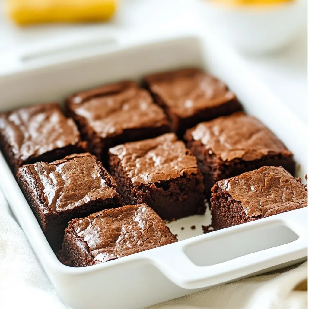 To make these vegan pumpkin brownies, gather these four simple ingredients: - 1 cup canned pumpkin puree - 1 cup almond butter (or any nut/seed butter) - 1/2 cup maple syrup - 1 cup cacao powder These ingredients come together to create a rich and tasty treat. Each ingredient plays a key role in both flavor and nutrition. - Pumpkin puree is low in calories but high in fiber. It adds moisture and a subtle sweetness. - Almond butter provides healthy fats and protein. It helps bind the brownies and adds creaminess. - Maple syrup is a natural sweetener. It offers minerals like manganese and zinc. - Cacao powder is rich in antioxidants. It gives the brownies a rich chocolate flavor without dairy. Together, these ingredients create a well-rounded dessert that feels indulgent yet healthy. Choosing the right ingredients makes a big difference. Here are some tips: - Canned pumpkin: Look for 100% pumpkin puree, not pumpkin pie filling. This ensures no added sugars or spices. - Nut/seed butter: Choose a butter without added sugars or oils for a pure flavor. Freshly ground options are often best. - Maple syrup: Opt for pure maple syrup, not imitation. Check the label for quality. - Cacao powder: Select unsweetened cacao for the best chocolate taste. Look for brands that are fair trade or organic for better quality. These tips help you get the most from your vegan pumpkin brownies. {{ingredient_image_1}} Start by preheating your oven to 350°F (175°C). This helps the brownies bake evenly. While the oven warms, line an 8-inch square baking pan with parchment paper. This step makes it easy to lift out the brownies later. Make sure the paper hangs over the sides a bit. This will help when you remove the brownies from the pan. In a large mixing bowl, add 1 cup of canned pumpkin puree. Next, add 1 cup of almond butter. Stir these until they blend into a smooth mix. Then, pour in 1/2 cup of maple syrup. Give it a good stir until everything is well mixed. Now, slowly sift in 1 cup of cacao powder. Mix this in until you have a thick, uniform batter. It should feel rich and chocolatey. Spread the batter into your prepared baking pan. Use a spatula to make the top even. Place the pan in the preheated oven. Bake for 25 to 30 minutes. To check if they are done, insert a toothpick into the center. If it comes out mostly clean, they are ready. Let the brownies cool in the pan. Once cool, lift them out using the parchment paper and cut them into squares. Enjoy your tasty vegan brownies! To get the best texture in your vegan pumpkin brownies, use smooth almond butter. It helps create a creamy batter. Make sure to measure your ingredients correctly. Too much cacao powder can make the brownies dry. Use room temperature pumpkin puree for a smoother mix. When you bake, check for doneness with a toothpick. It should come out mostly clean for the perfect brownie. One big mistake is overmixing the batter. Mix just until combined for a fudgy texture. Avoid using old or expired ingredients. Fresh maple syrup and cacao powder give better flavor. Also, don't skip lining your pan with parchment paper. This step helps you remove the brownies easily and keeps them intact. A good mixing bowl is key for easy stirring. A spatula helps you spread the batter evenly. Use a whisk for mixing the wet ingredients well. An 8-inch square baking pan is perfect for this recipe. Lastly, a toothpick is a must for testing if the brownies are done. These tools make the baking process smooth and fun! Pro Tips Use Fresh Pumpkin: For a richer flavor, consider roasting your own pumpkin instead of using canned puree. This adds an extra depth of taste to your brownies. Check for Doneness: Ovens can vary in temperature, so keep an eye on your brownies. They should be set on the edges but slightly soft in the center when done. Chill for Better Texture: After cooling, refrigerate the brownies for a couple of hours. This will help them firm up, making them easier to cut and enhancing their fudgy texture. Experiment with Mix-Ins: Feel free to add vegan chocolate chips, nuts, or spices like cinnamon and nutmeg to customize your brownies and add different textures and flavors. {{image_2}} If you want gluten-free brownies, you’re in luck! The main ingredients here are naturally gluten-free. The cacao powder and pumpkin puree are safe for those with gluten issues. Just make sure to use certified gluten-free almond butter. This way, you ensure every bite is worry-free. You can jazz up these brownies with fun flavors. Try adding chopped nuts like walnuts or pecans for a nice crunch. You can also sprinkle in spices like cinnamon or nutmeg. These spices bring warmth and depth to the brownies. For a fun twist, stir in some dairy-free chocolate chips. They melt and create gooey pockets of chocolate. These brownies are tasty on their own, but you can make them even better. Serve them warm with a scoop of vegan ice cream. The cold ice cream contrasts with the warm brownie. For a sweet touch, drizzle some maple syrup over the top. You can also pair them with a hot cup of coffee or tea for a cozy treat. Enjoy these brownies at a party or as a simple dessert for yourself. To keep your vegan pumpkin brownies fresh, store them in an airtight container. You can place parchment paper between layers to avoid sticking. This method helps keep the brownies soft and moist. Always store them at room temperature for the best taste. If you live in a warm area, consider keeping them in the fridge. You can freeze these brownies for later enjoyment. First, cut the brownies into squares. Wrap each square tightly in plastic wrap. Then, place them in a freezer bag or container. This helps prevent freezer burn. When you want to eat them, just thaw at room temperature or heat them in the microwave for a few seconds. These brownies last about 4 to 5 days at room temperature. In the fridge, they stay fresh for up to a week. If you freeze them, they can last for about 3 months. Just remember to check for any signs of spoilage before enjoying them. Yes, you can substitute almond butter. You can use any nut or seed butter. Peanut butter works well if you enjoy its flavor. Sunflower seed butter is a great choice for nut-free diets. Just ensure it has a similar consistency to almond butter. This keeps the brownies moist and delicious. To make these brownies sweeter, you can add more maple syrup. Start with an extra tablespoon and taste. You can also mix in a bit of agave syrup or coconut sugar. Both options add sweetness without changing the texture. Adjust until you find the right balance for your taste. Yes, these brownies are perfect for kids! They are rich, tasty, and packed with nutrients. The pumpkin adds fiber and vitamins, while the cacao provides antioxidants. Kids will love the chocolatey flavor. Plus, they are easy to make together as a fun kitchen project! Yes, you can use fresh pumpkin. Just cook it until soft, then mash it. Make sure to drain any excess water to keep the brownies from being too wet. Fresh pumpkin gives a lovely flavor. It might require a little more work, but the taste is worth it! In this article, we explored the key ingredients for delicious brownies and their nutritional benefits. I shared step-by-step instructions for mixing, baking, and achieving the right texture. Tips and tricks helped you avoid common mistakes and highlighted the tools needed for success. We also discussed variations like gluten-free options and serving ideas. Finally, I covered storage tips to keep your brownies fresh. Baking brownies can be simple and fun. With the right guidance, you can enjoy tasty treats anytime. Happy baking!
