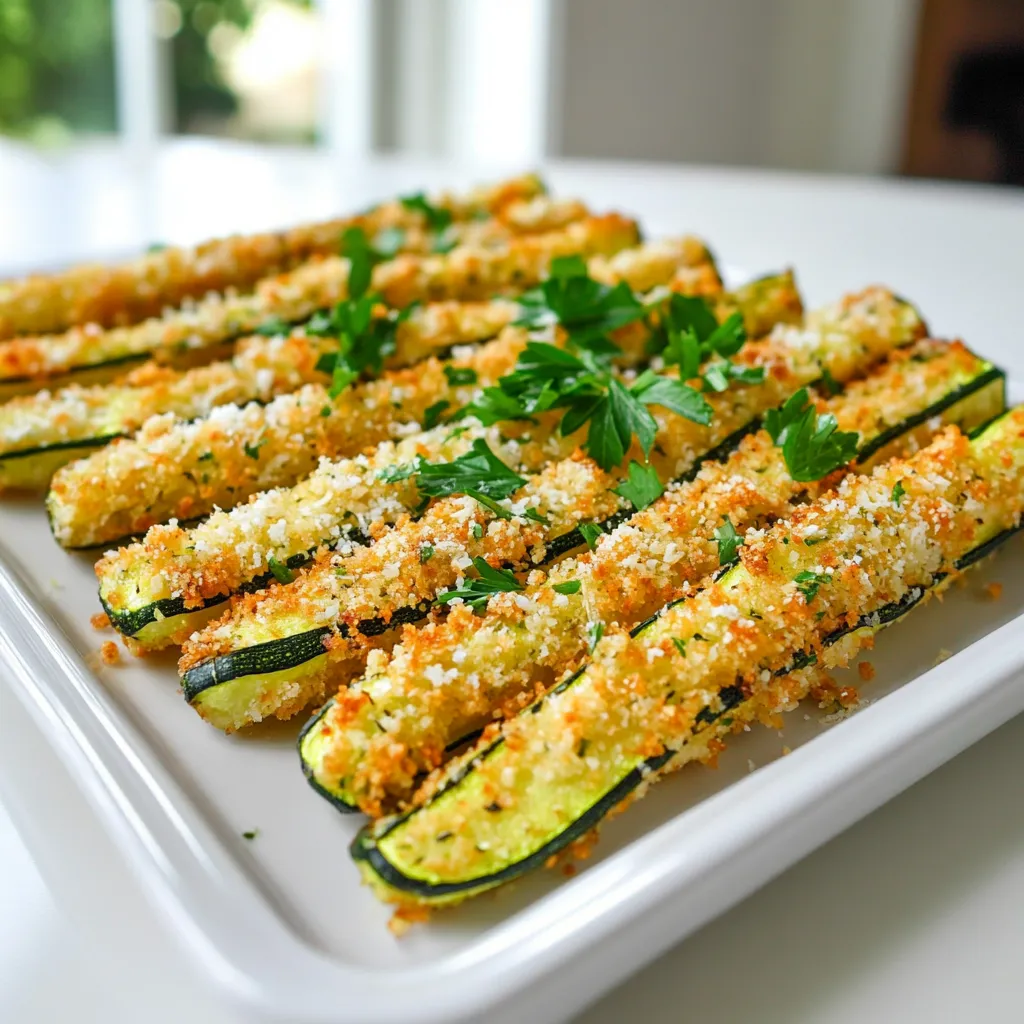 Air Fryer Garlic Parmesan Zucchini Fries Crispy Treat